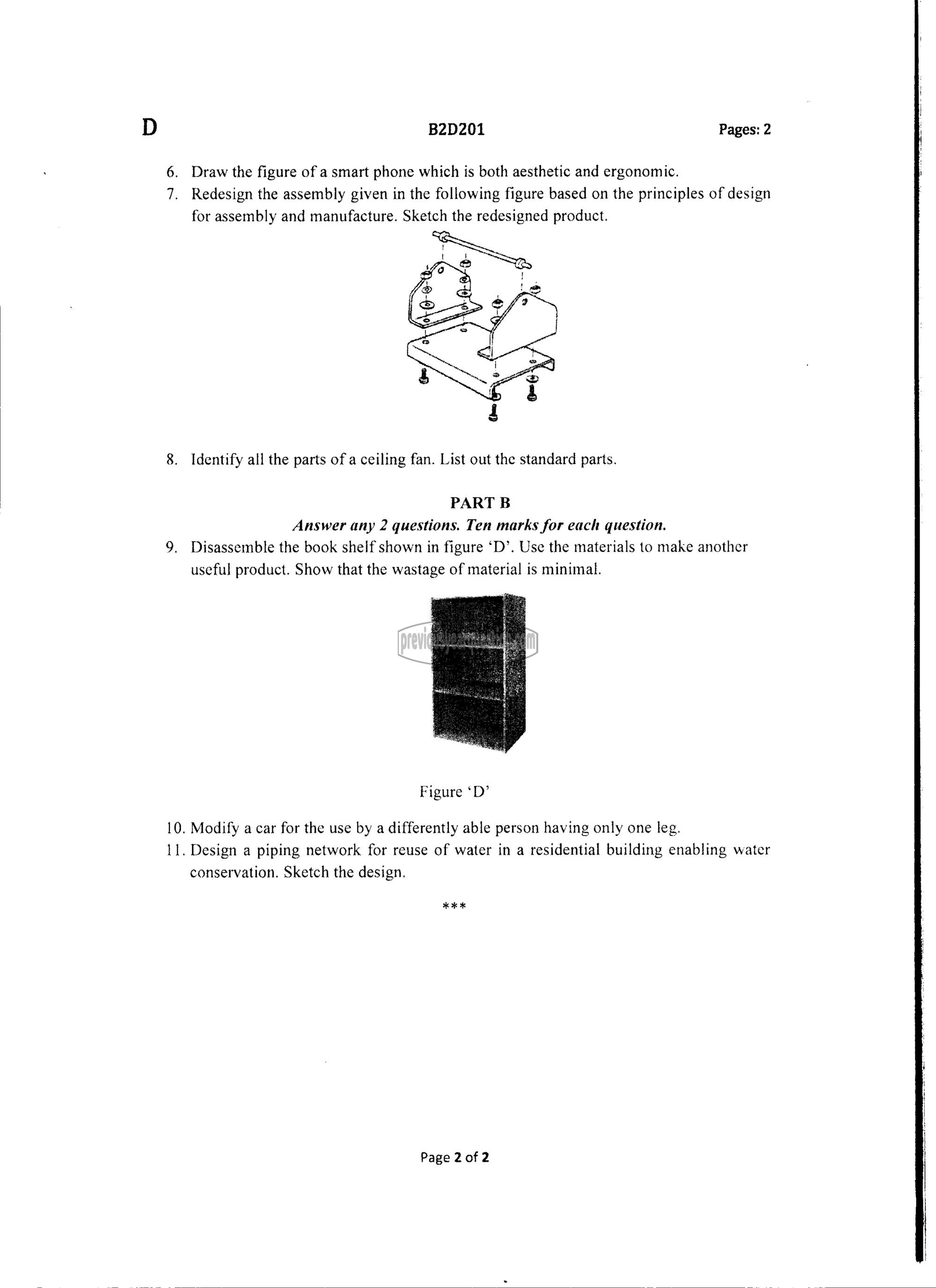 Question Paper - DESIGN AND ENGINEERING-2