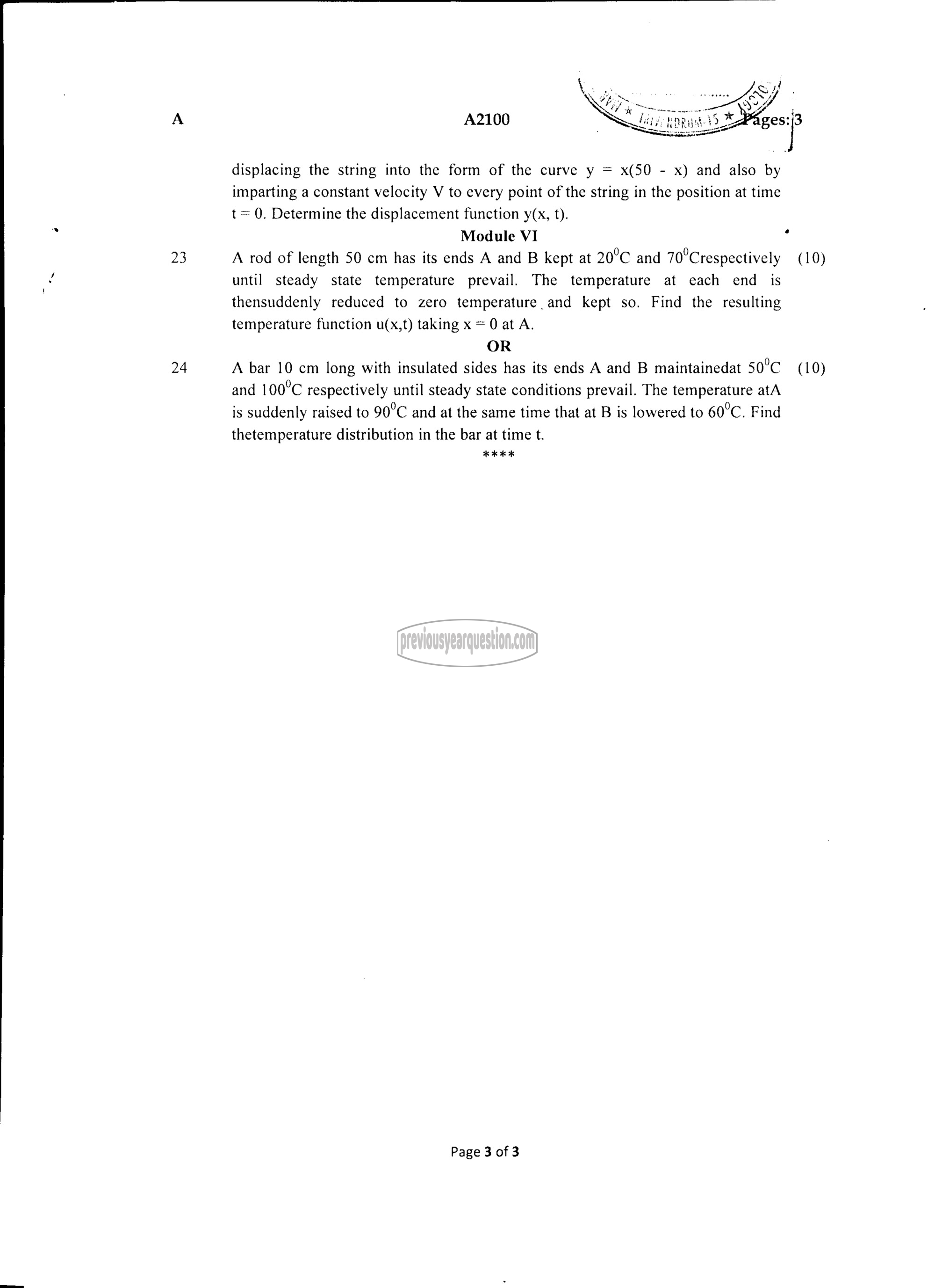 Question Paper - DIFFERENTIAL EQUATIONS-3