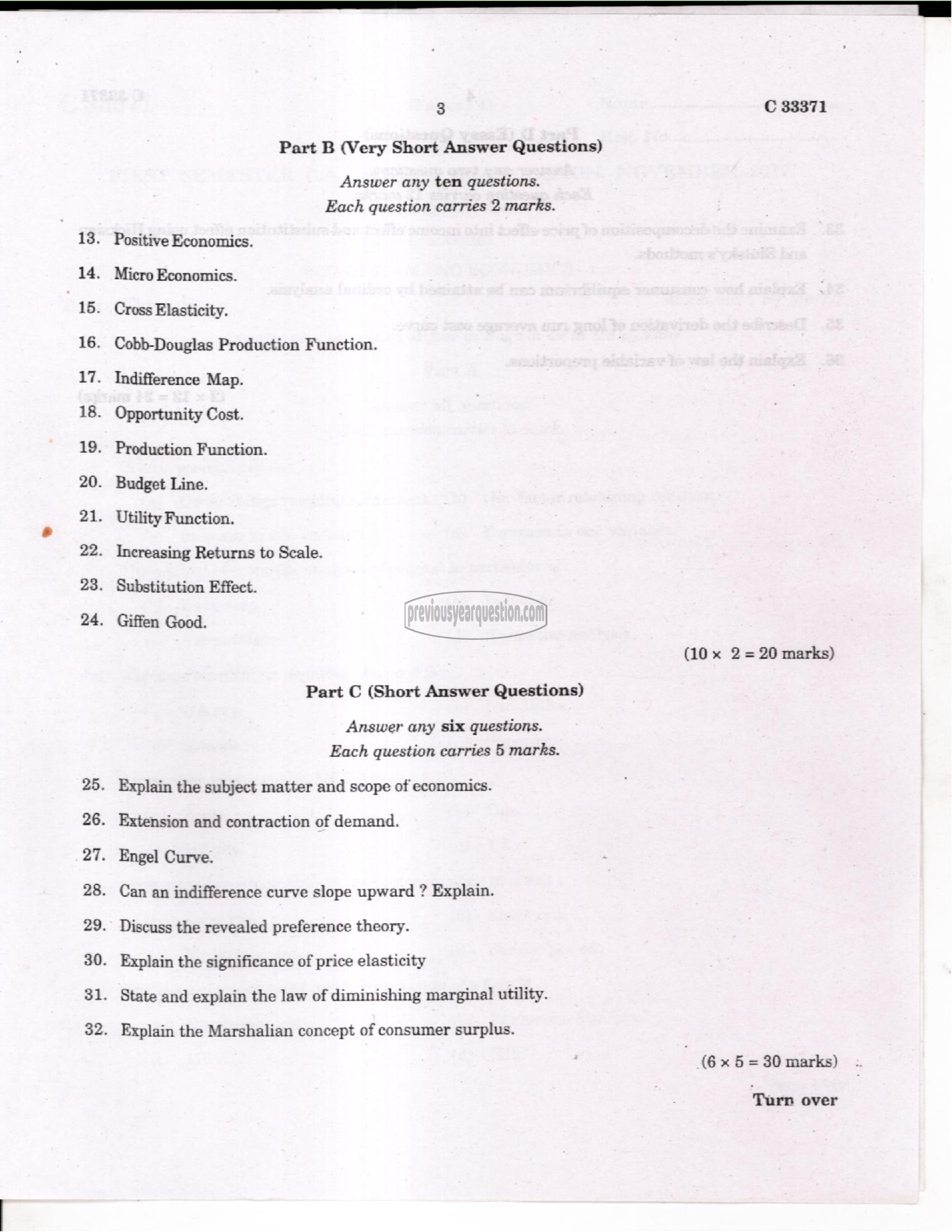 Question Paper - Microeconomics I-3