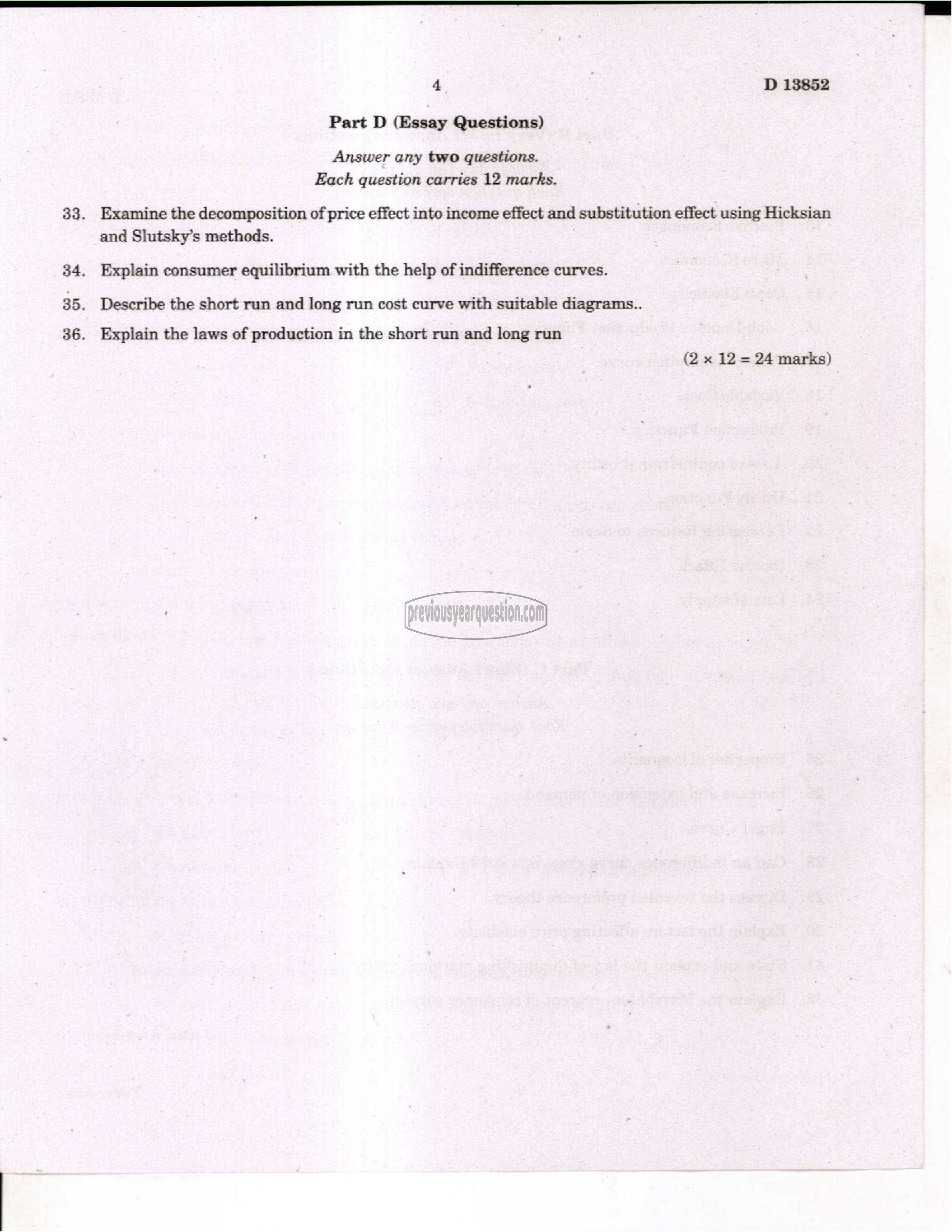 Question Paper - Microeconomics I-4