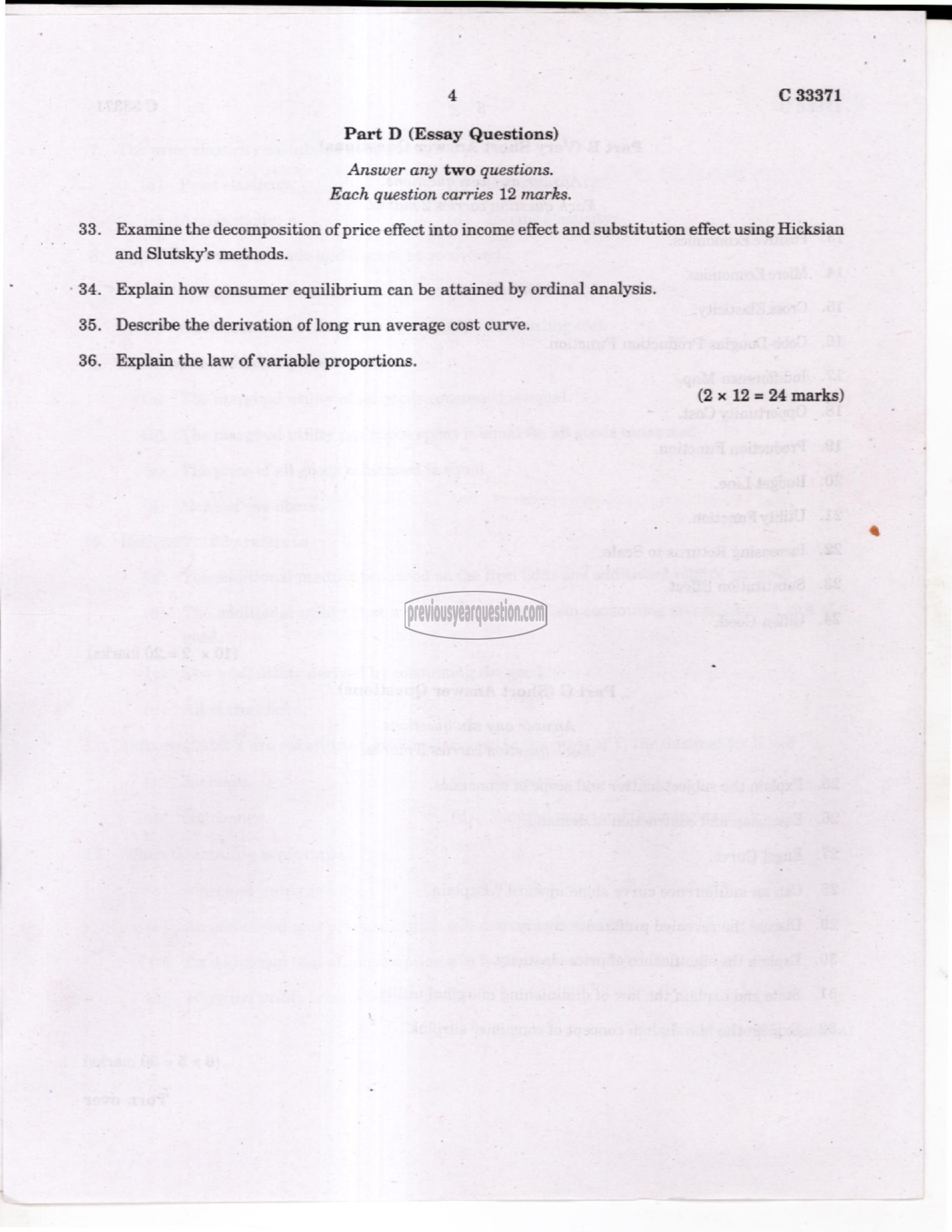 Question Paper - Microeconomics I-4