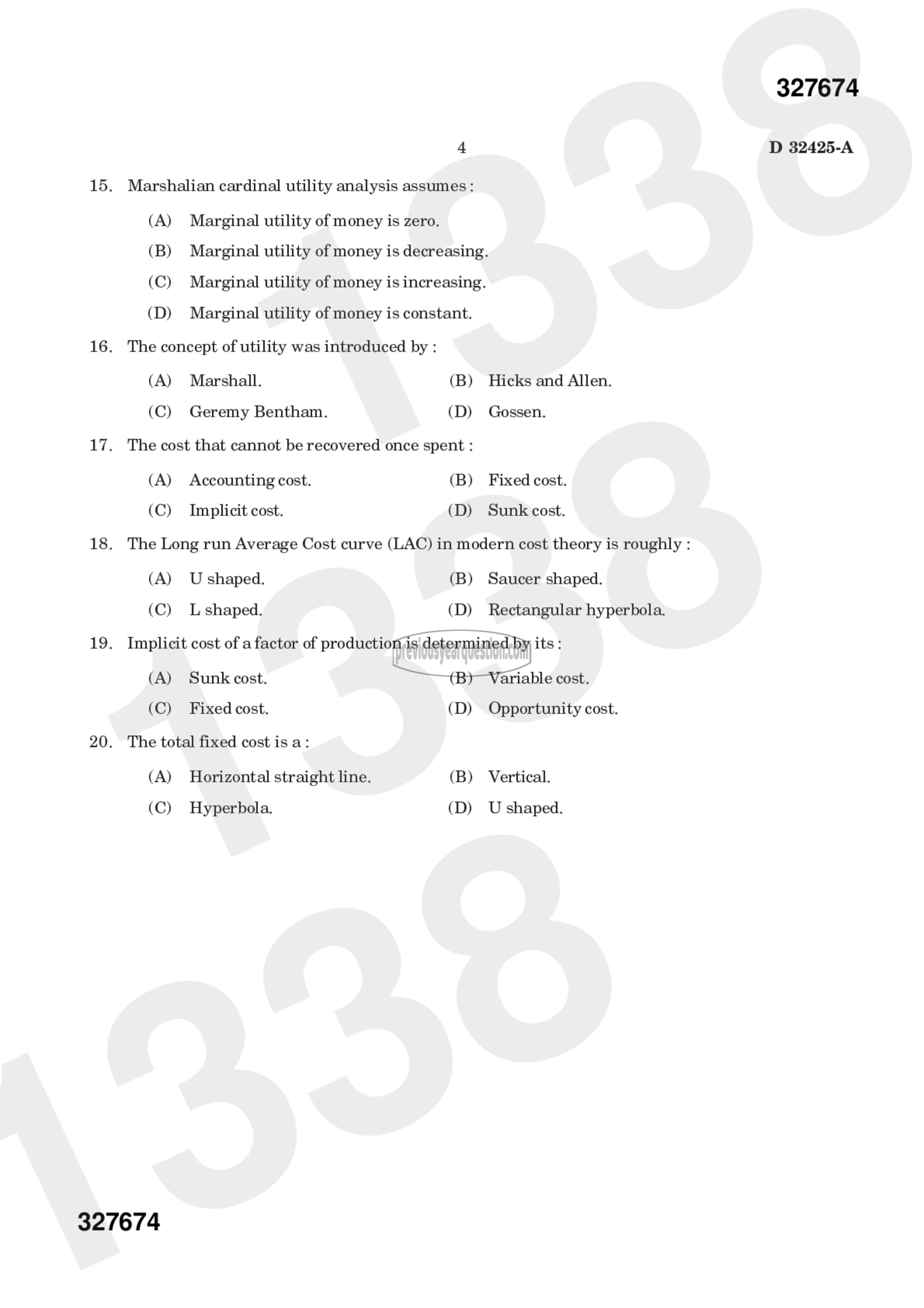 Question Paper - Microeconomics I-6