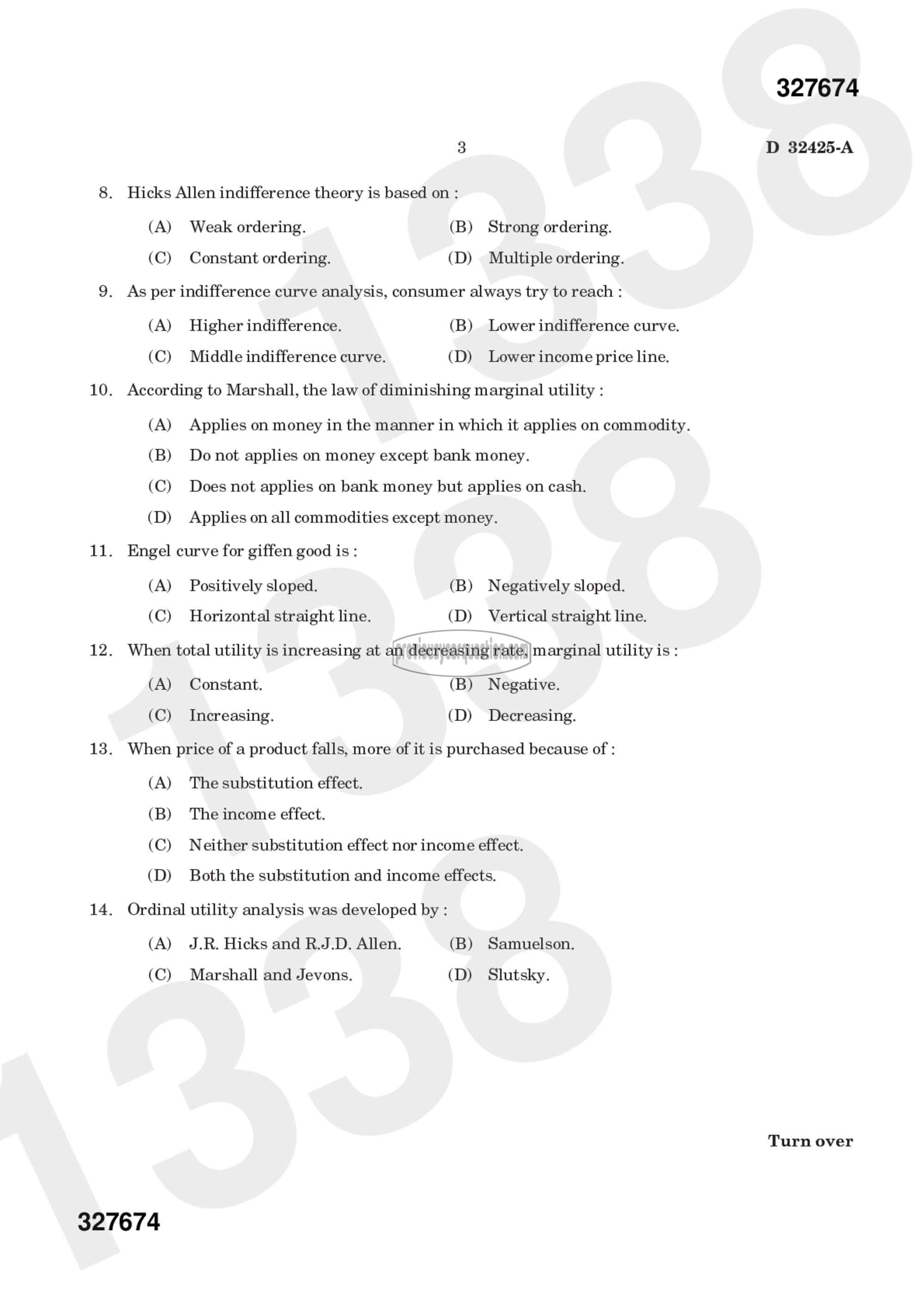 Question Paper - Microeconomics I-5