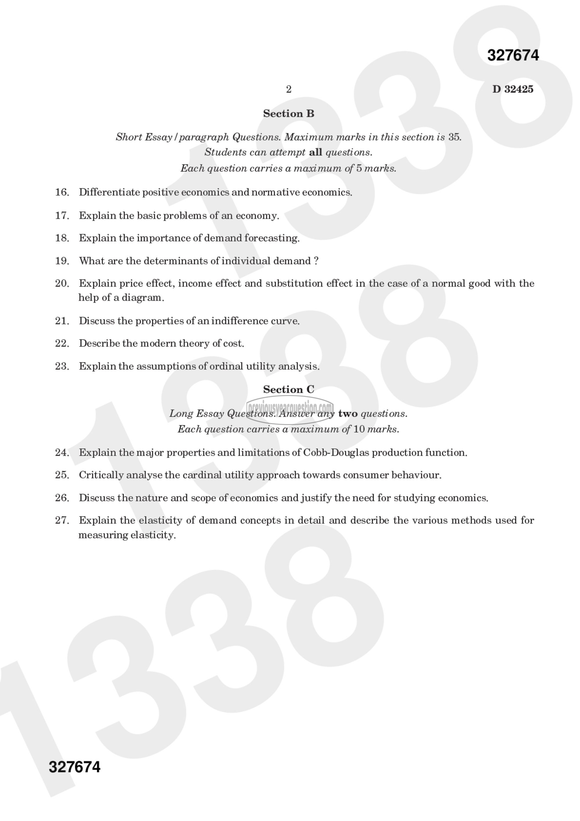 Question Paper - Microeconomics I-2