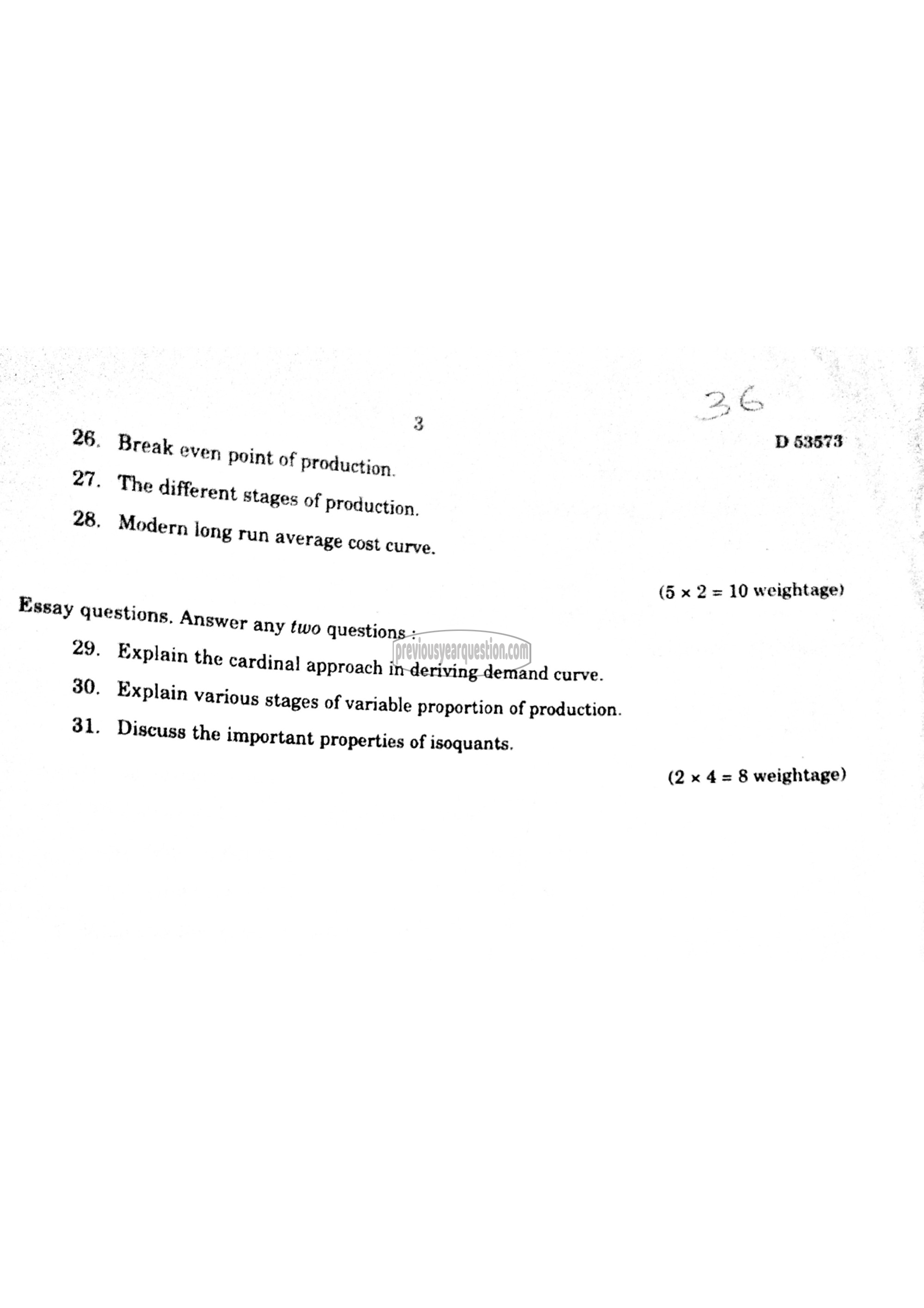 Question Paper - Microeconomics I-3