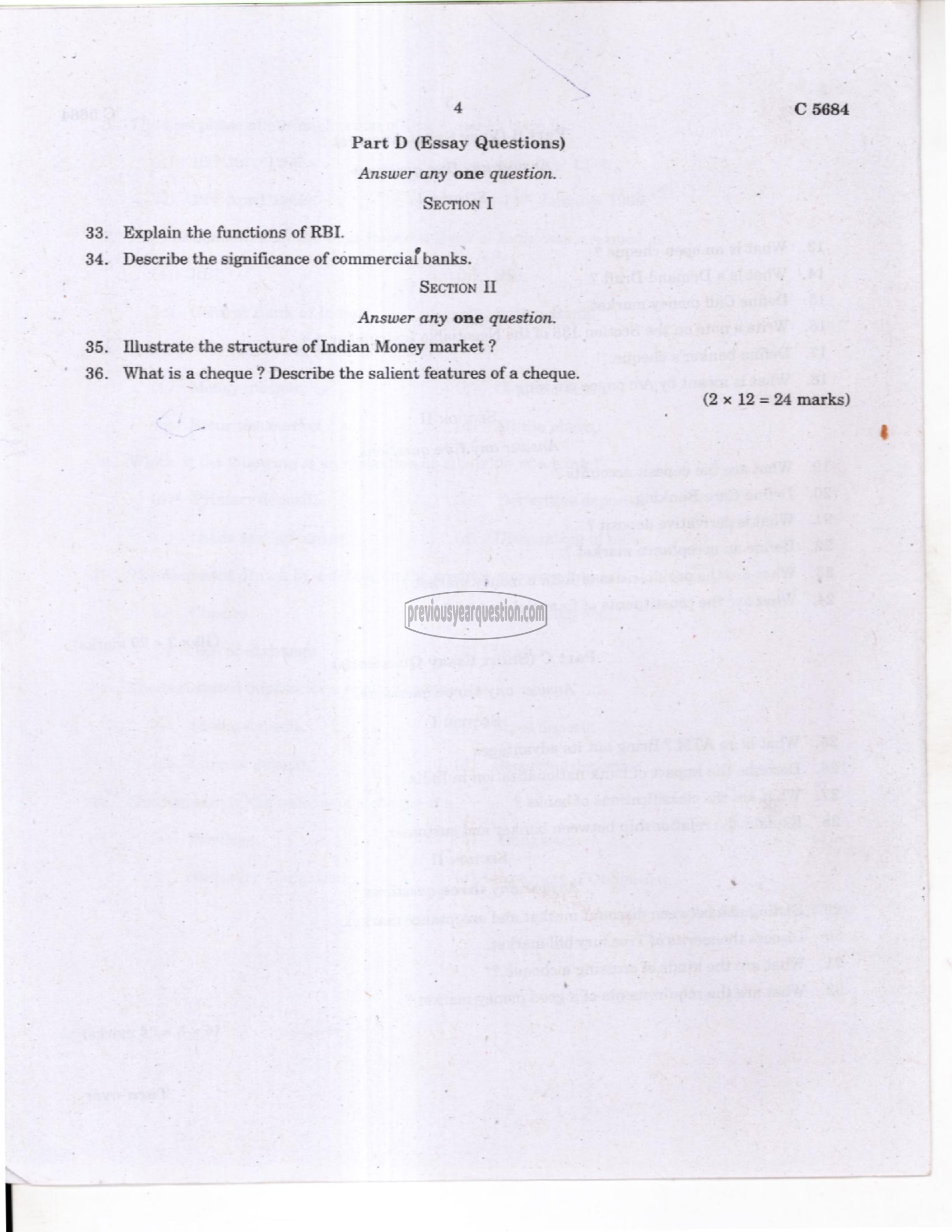 Question Paper - Mathematics for Economics-4