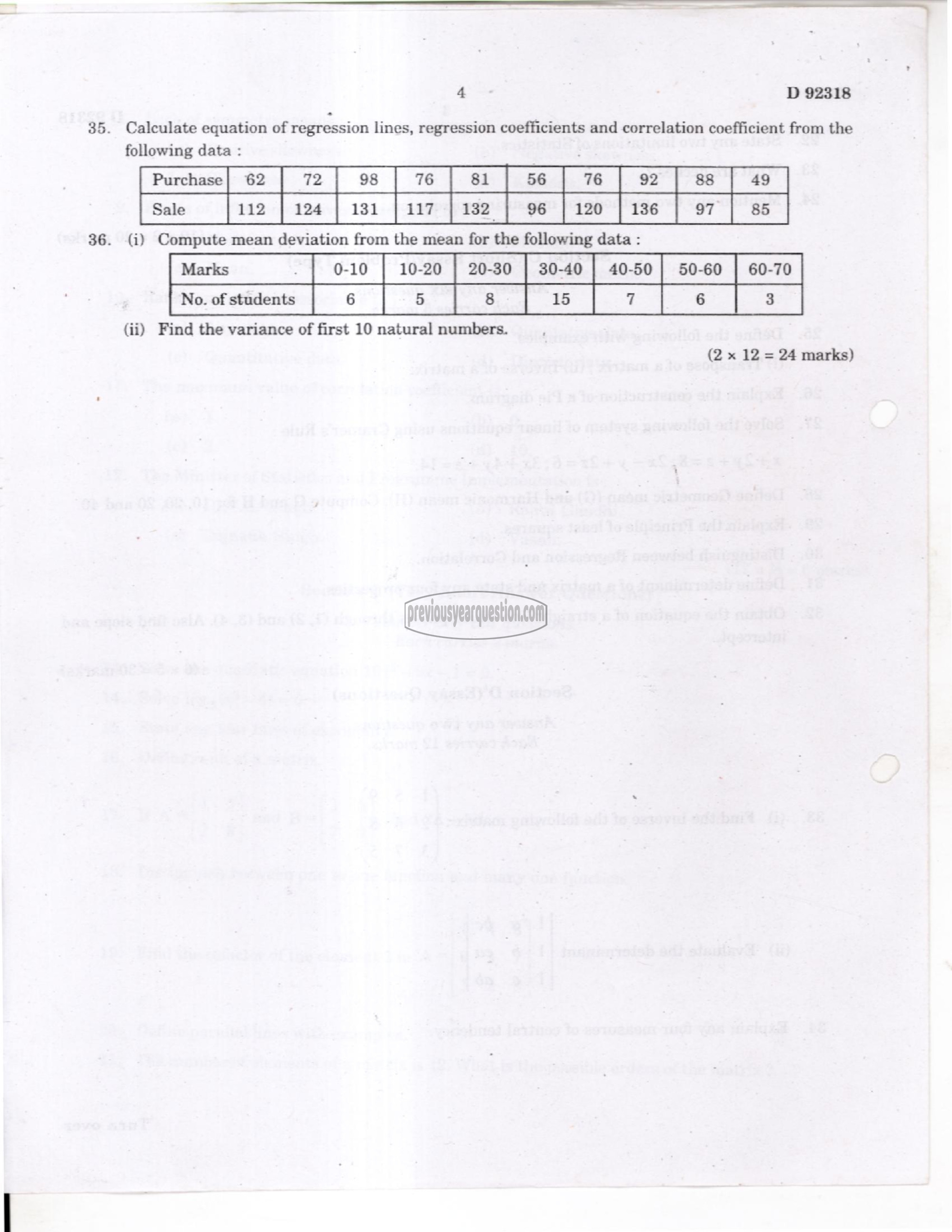 Question Paper - Quantitative Methods for Economic Analysis I-4