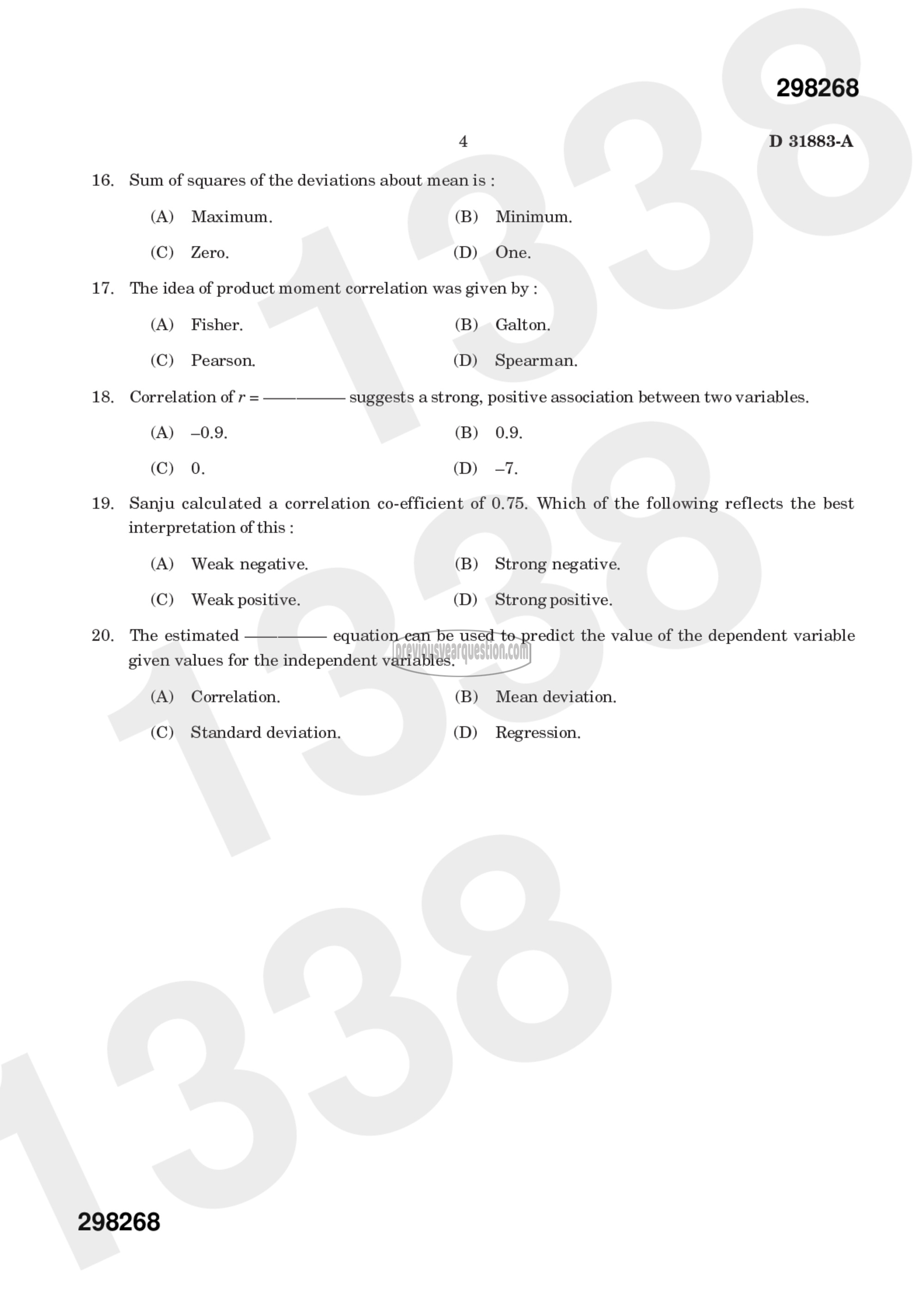 Question Paper - Quantitative Methods for Economic Analysis I-7