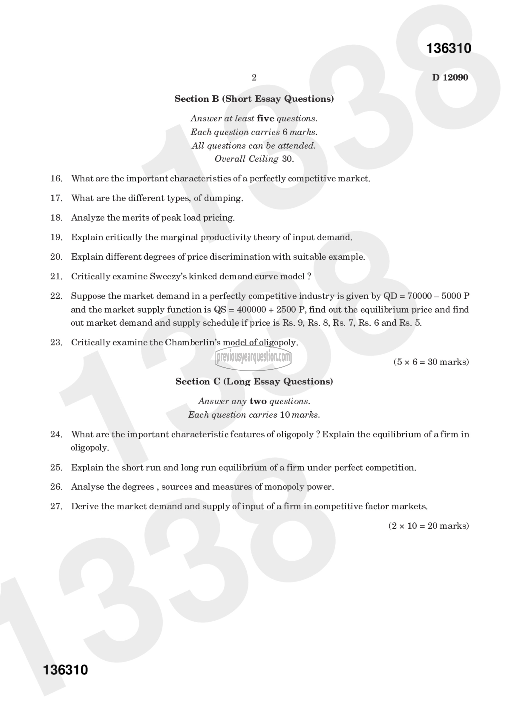 Question Paper - Microeconomics II-2