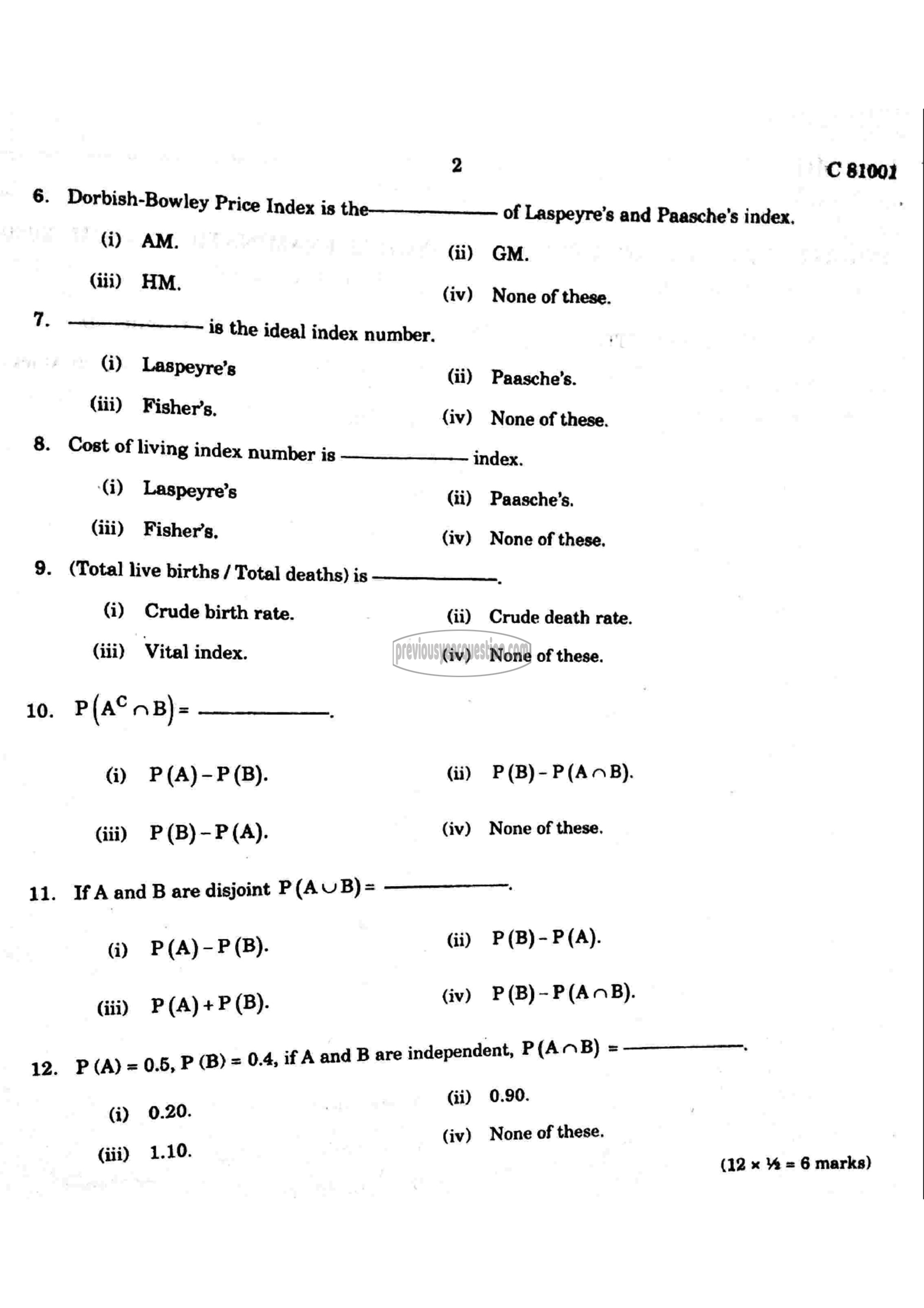 Question Paper - Quantitative Methods for Economic Analysis II-2