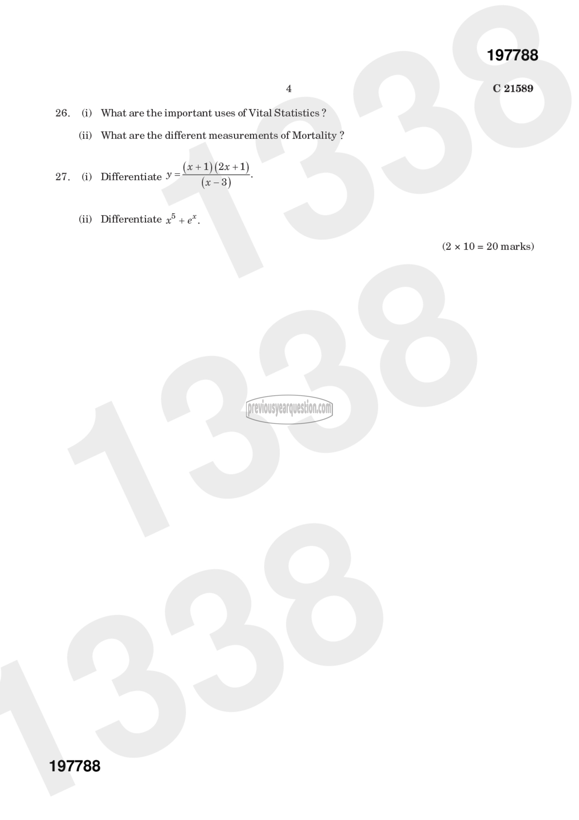 Question Paper - Quantitative Methods for Economic Analysis II-4