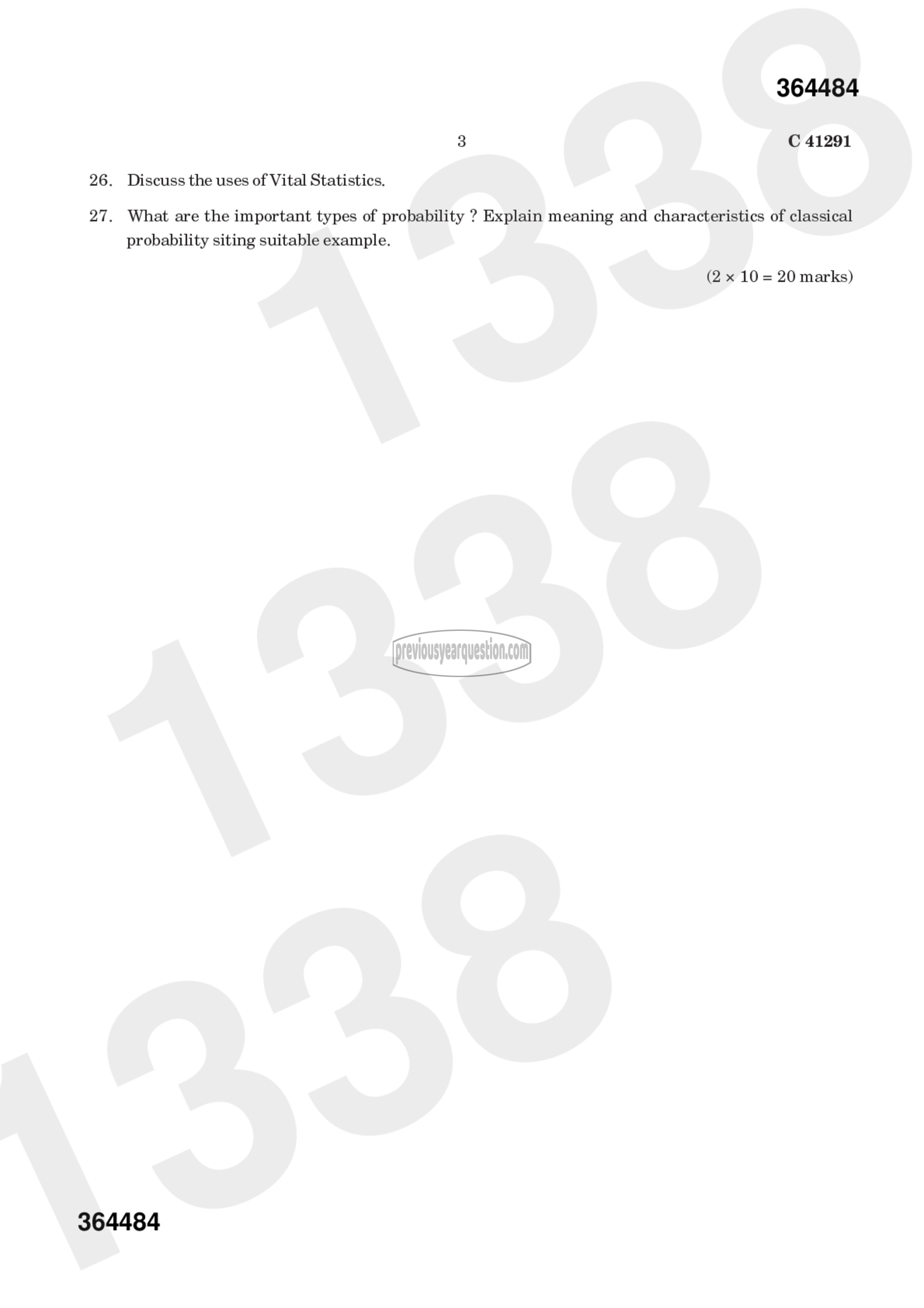 Question Paper - Quantitative Methods for Economic Analysis II-3