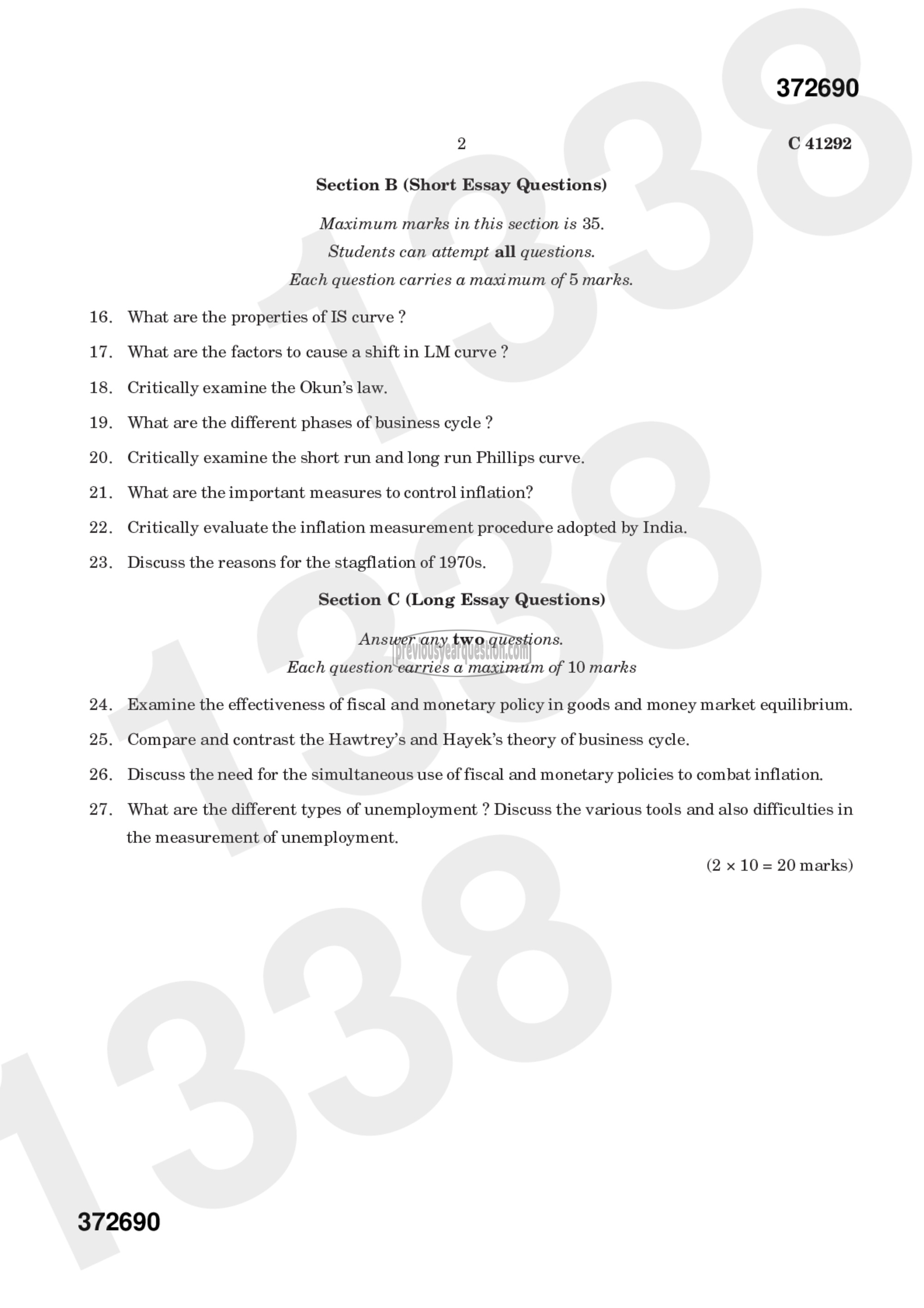 Question Paper - Macroeconomics II-2