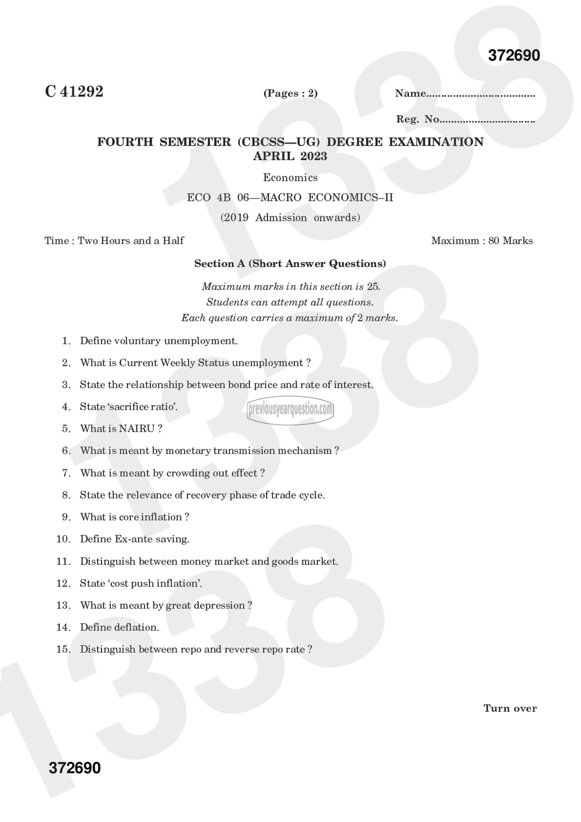 Question Paper - Macroeconomics II-1