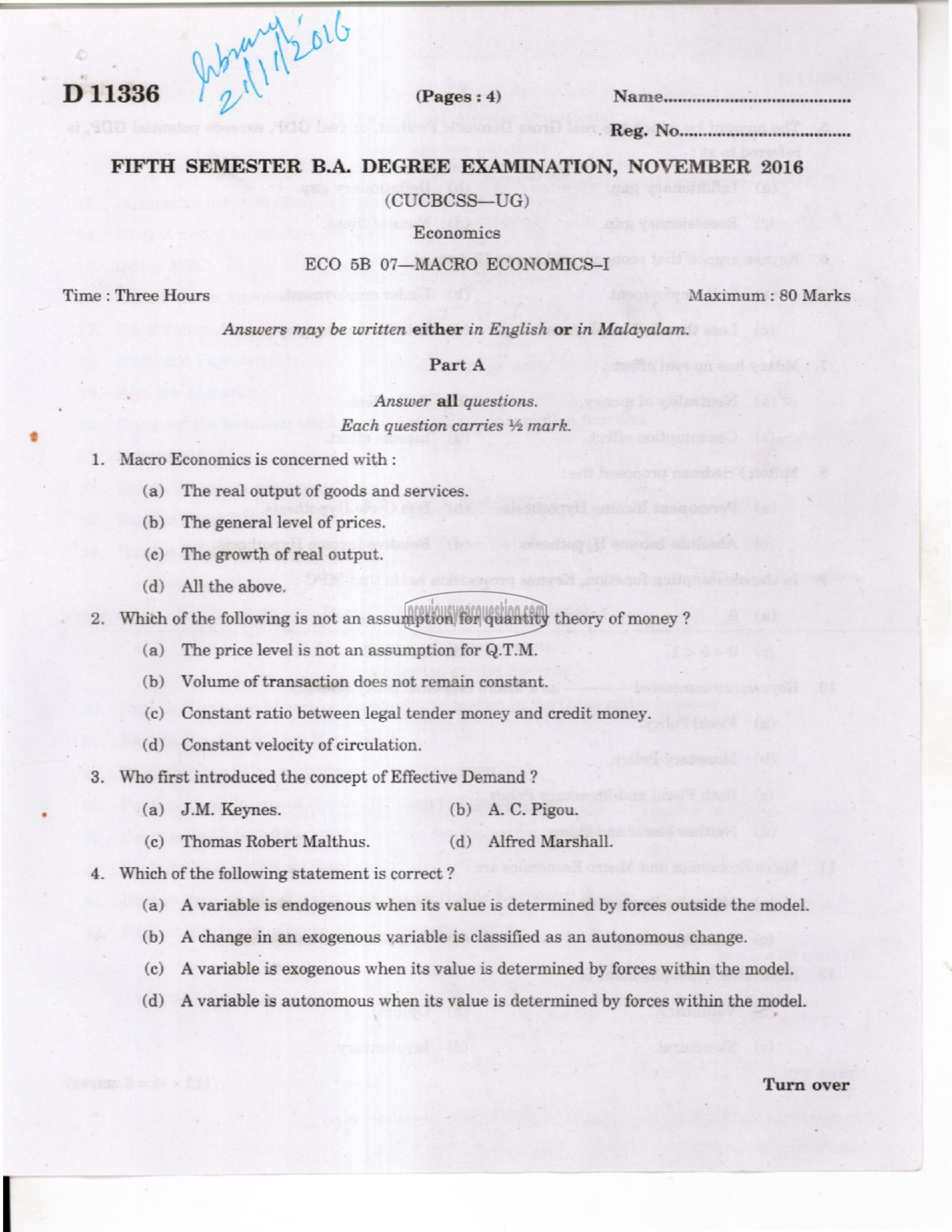 Question Paper - Fiscal Economics-1