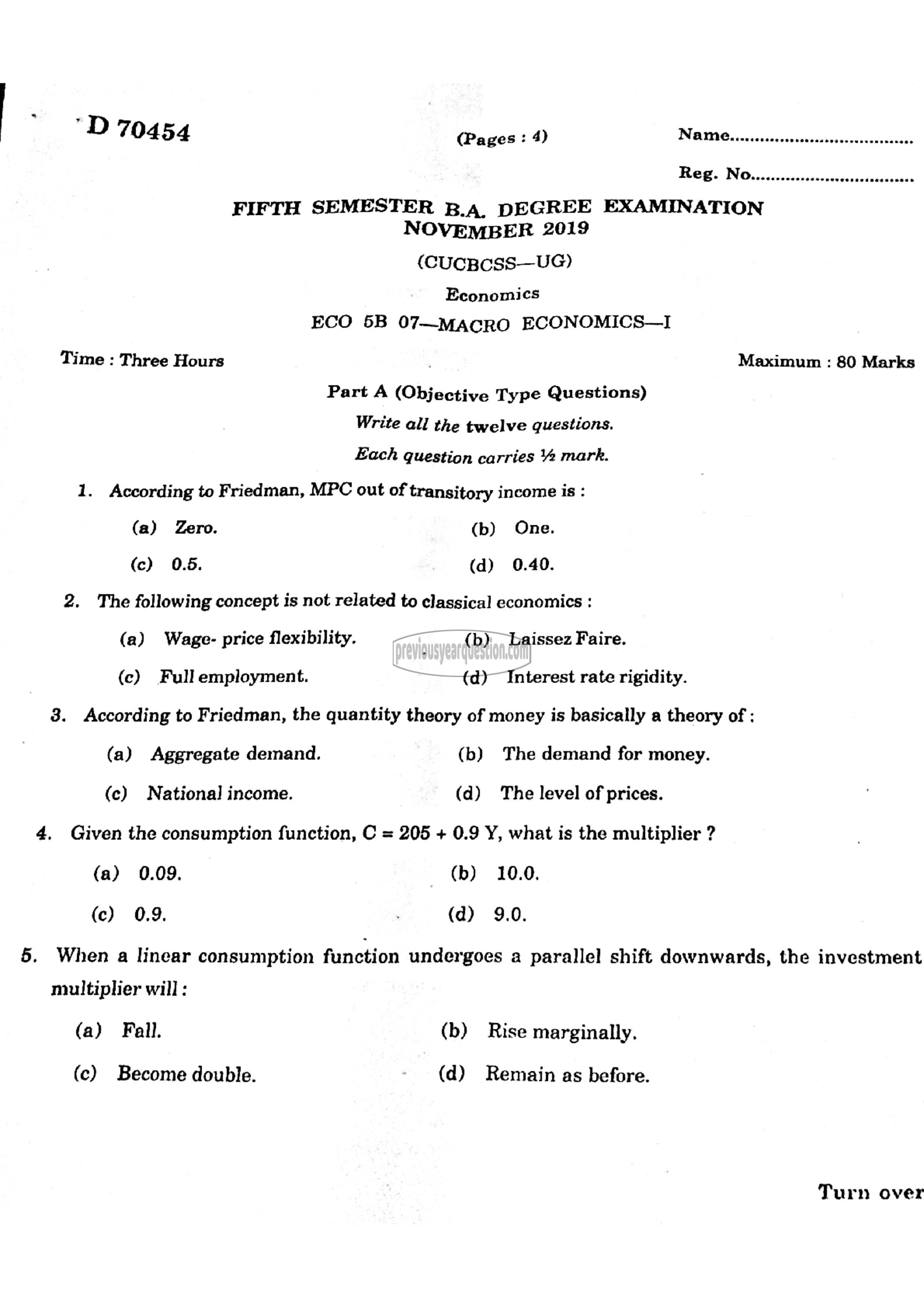 Question Paper - Fiscal Economics-1