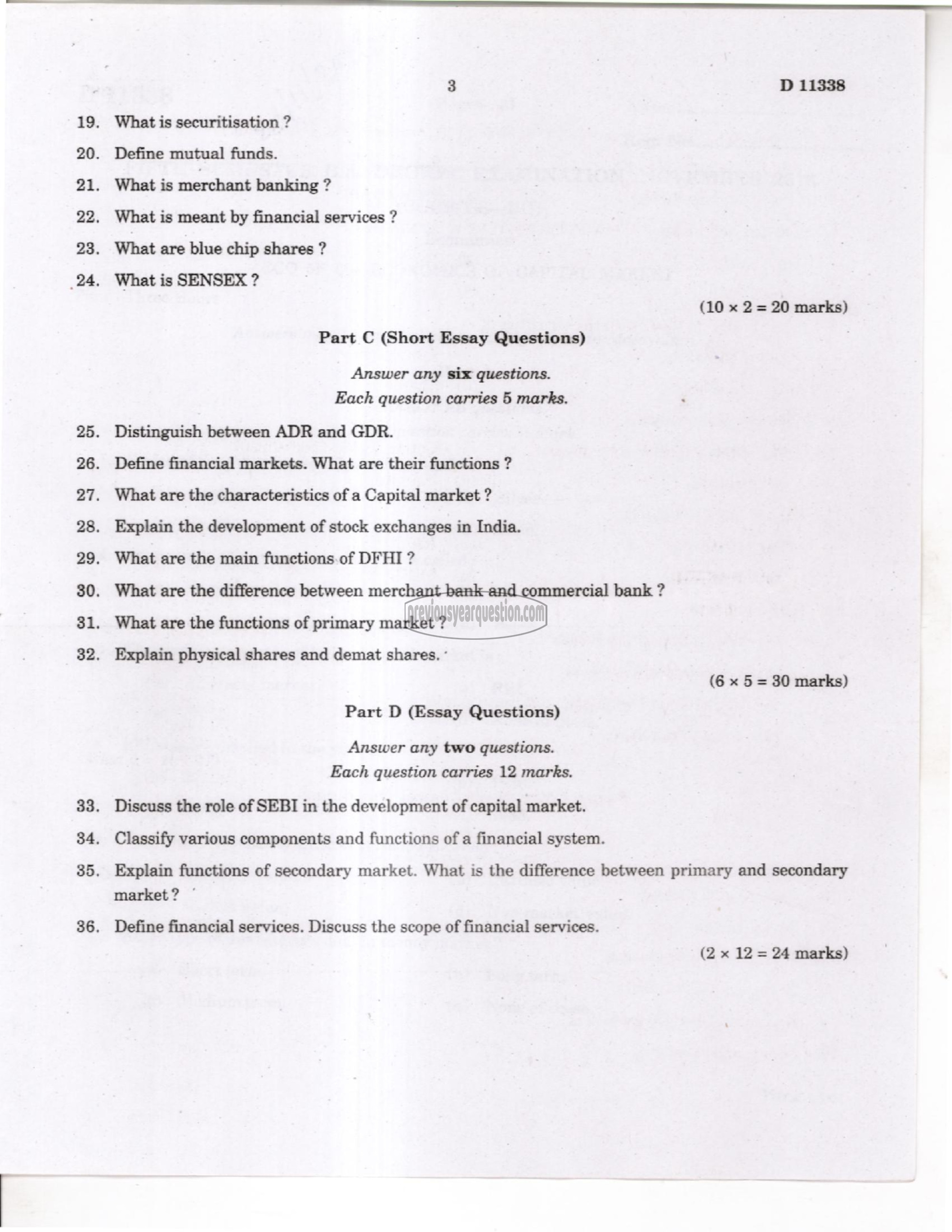 Question Paper - Economics of Capital Market-3