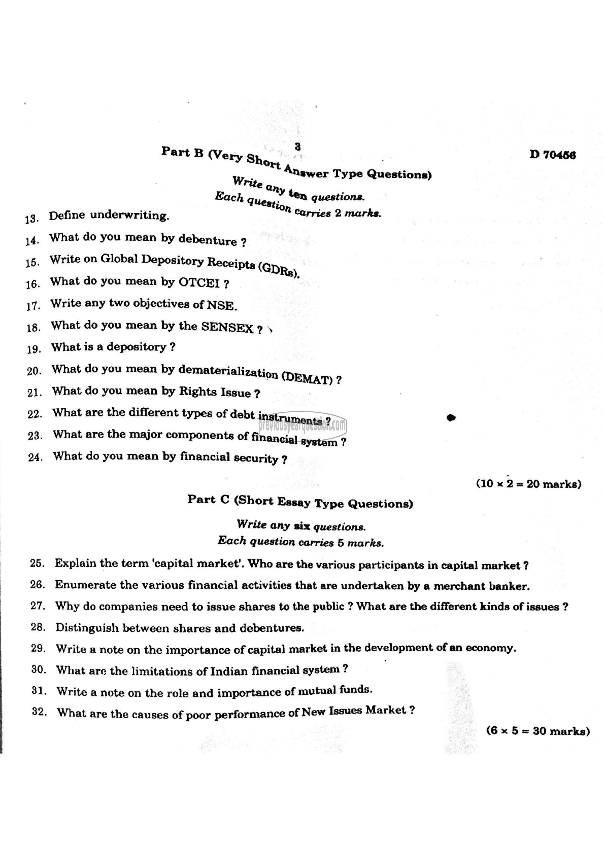 Question Paper - Economics of Capital Market-3