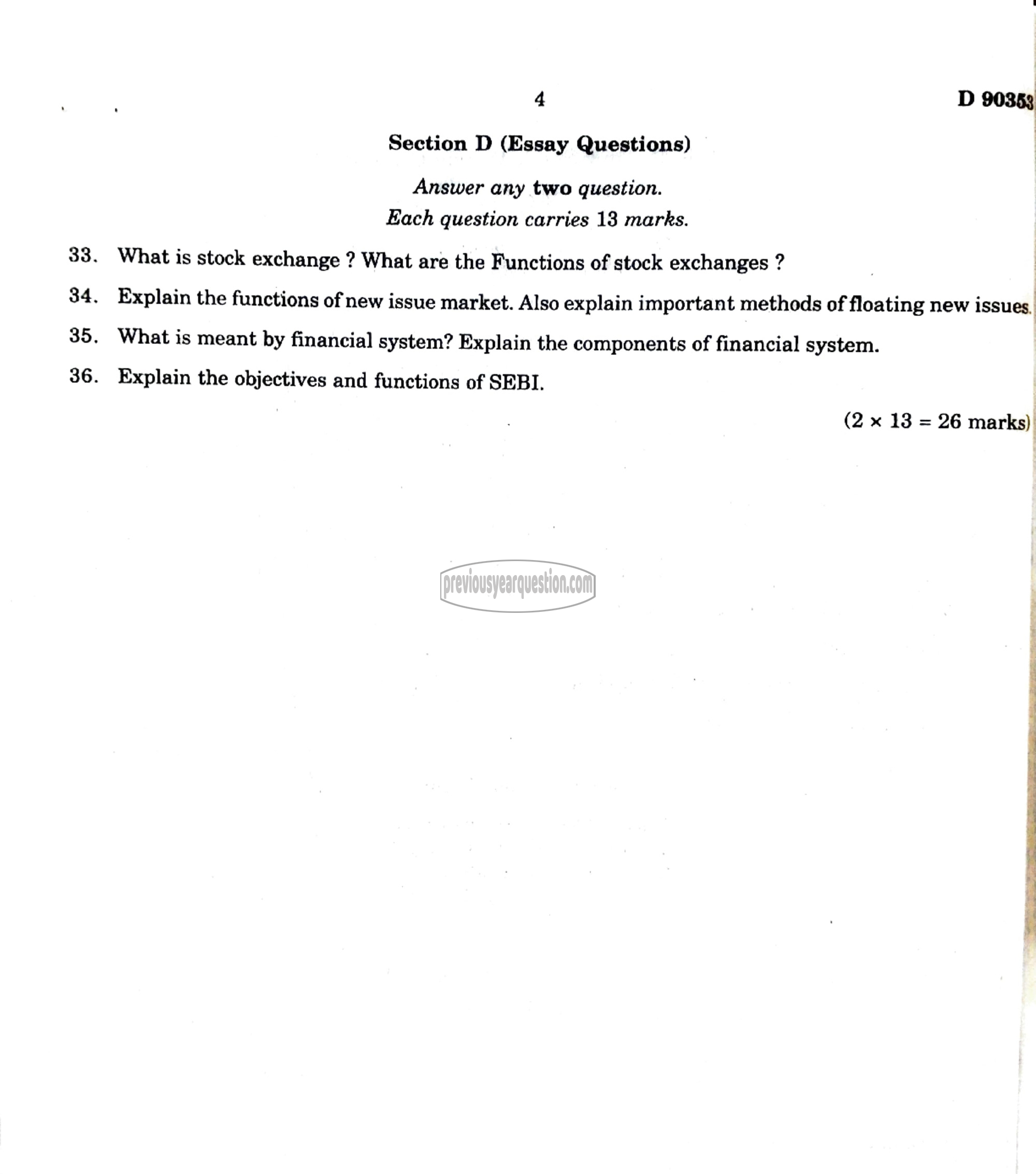 Question Paper - Economics of Capital Market-4