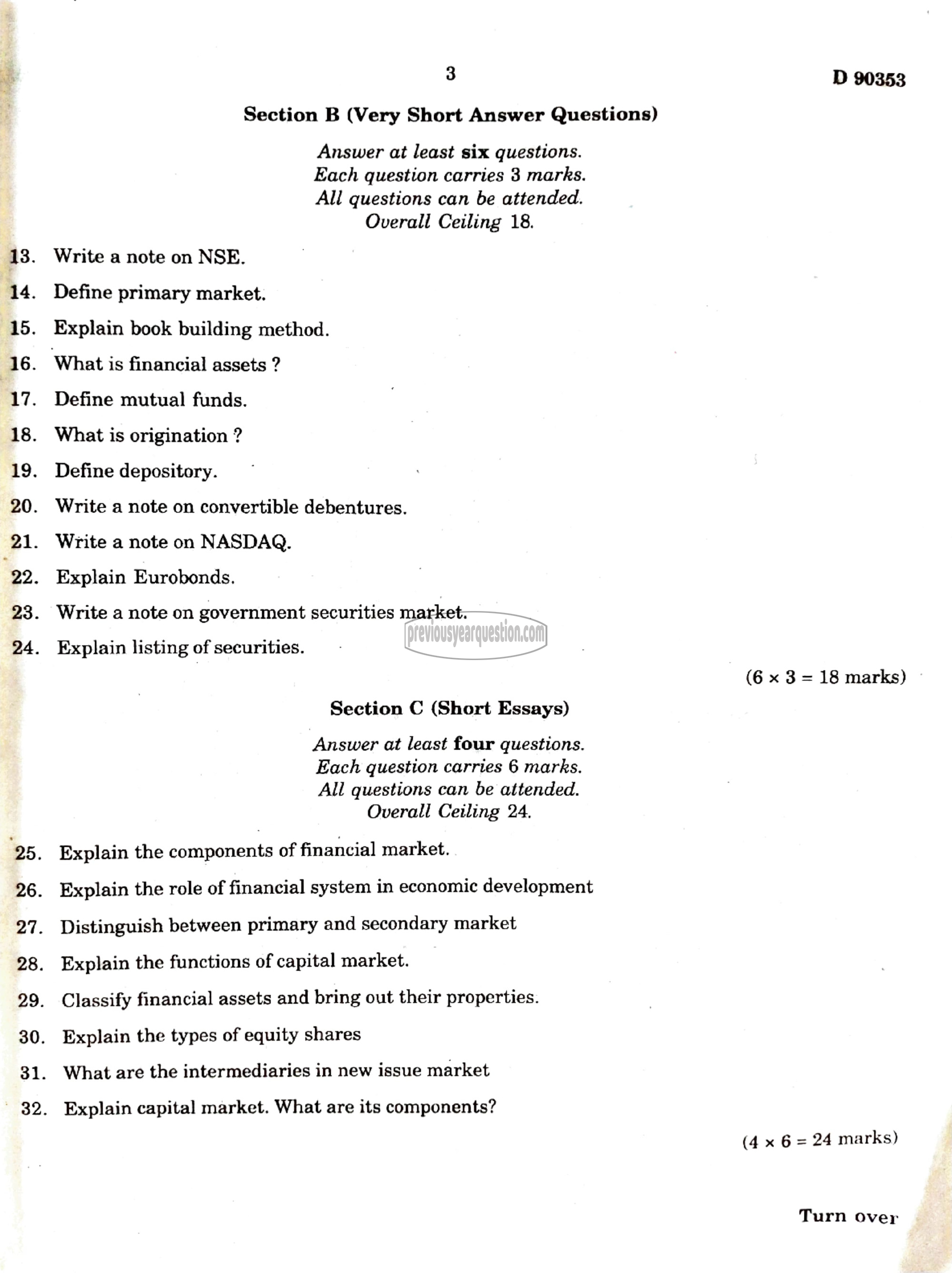 Question Paper - Economics of Capital Market-3