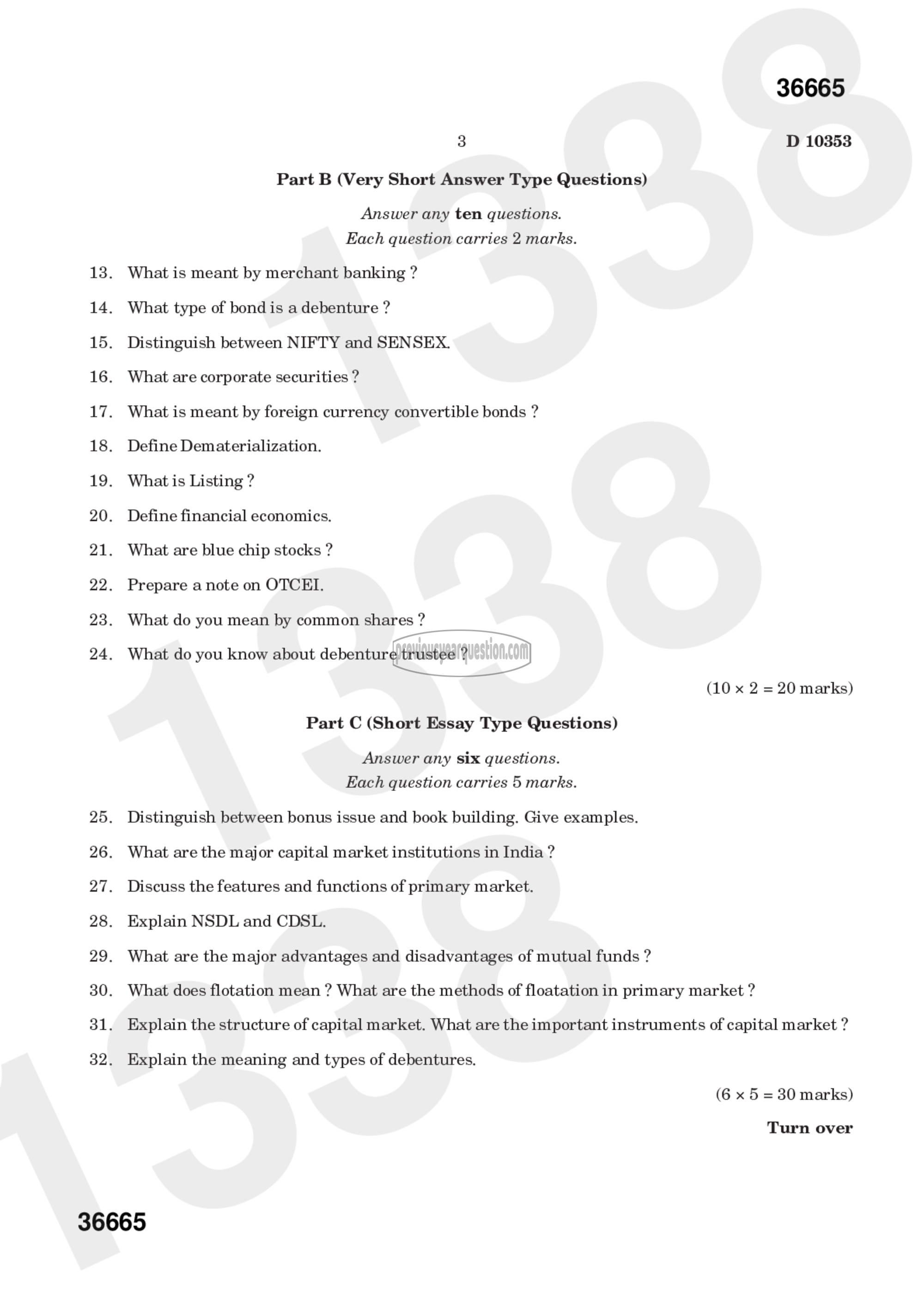 Question Paper - Economics of Capital Market-3