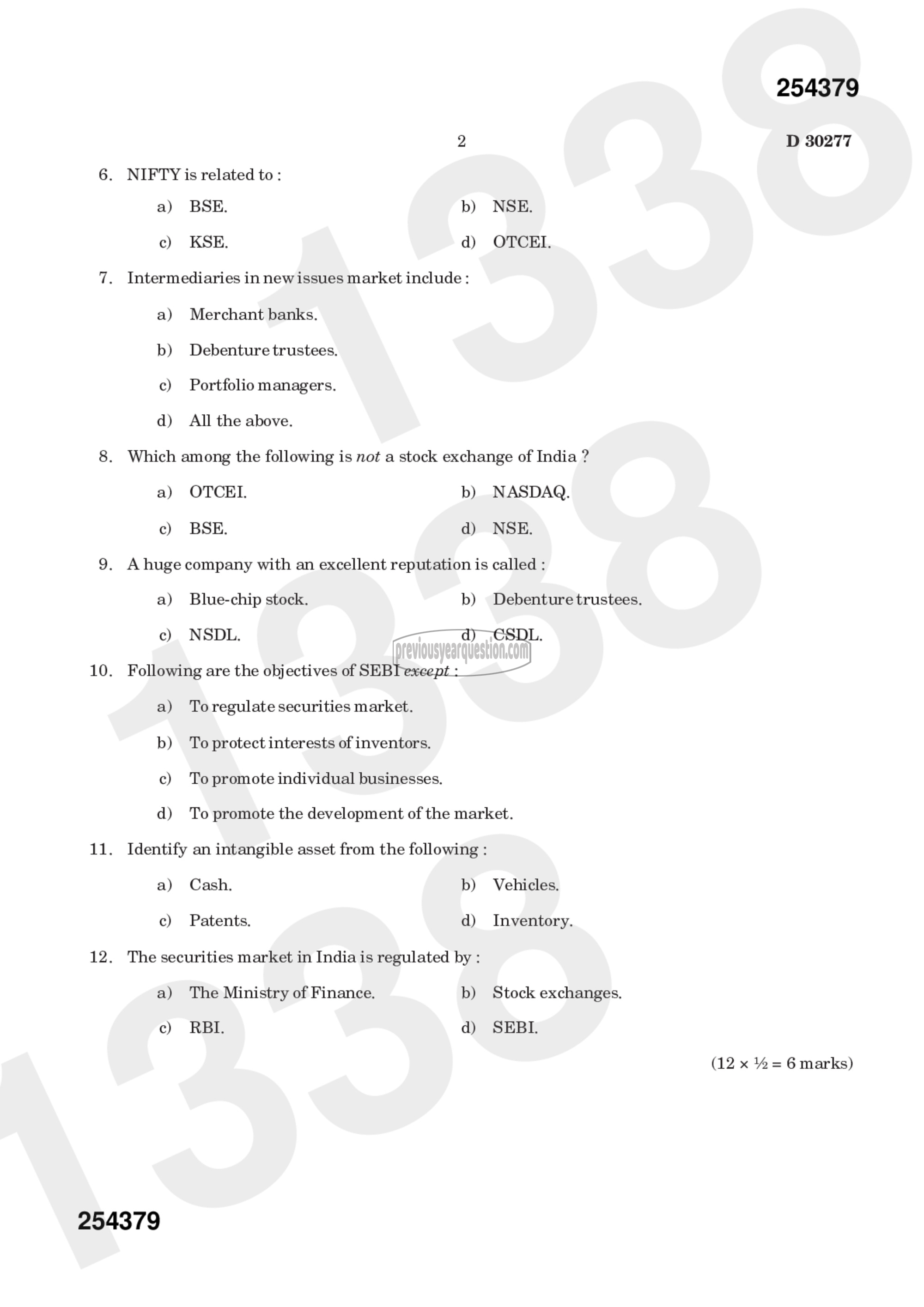 Question Paper - Economics of Capital Market-2