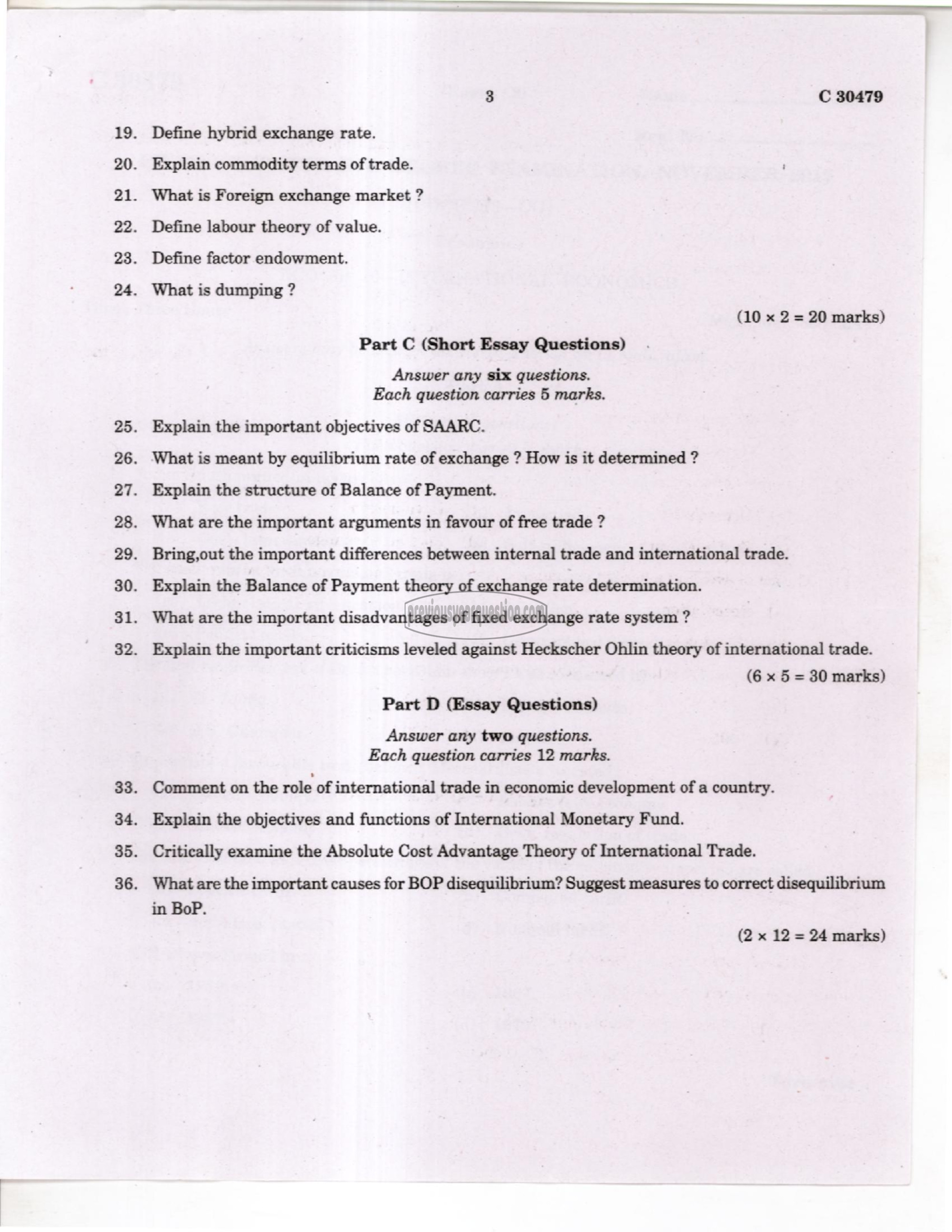 Question Paper - Mathematical Economics-3