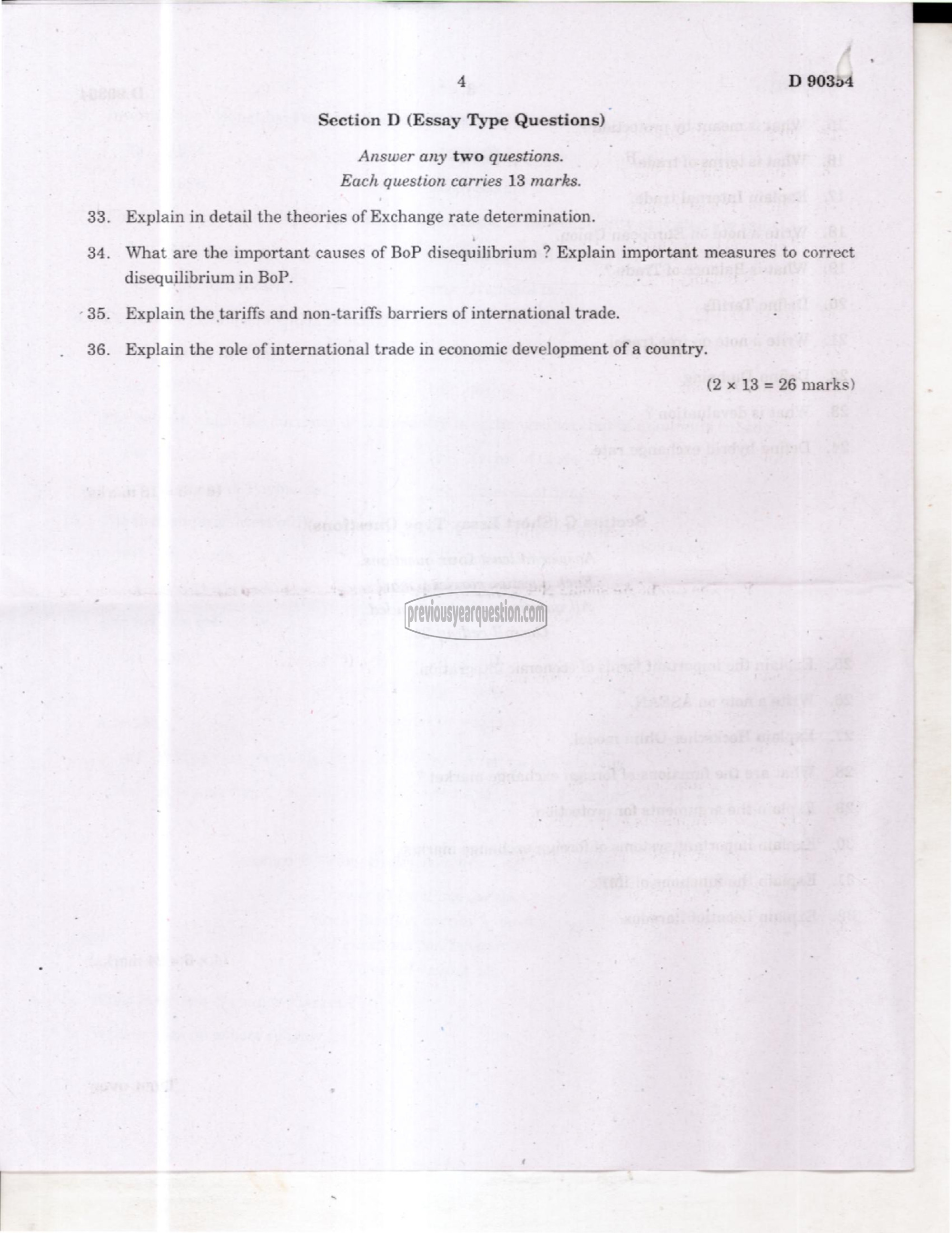 Question Paper - Mathematical Economics-4