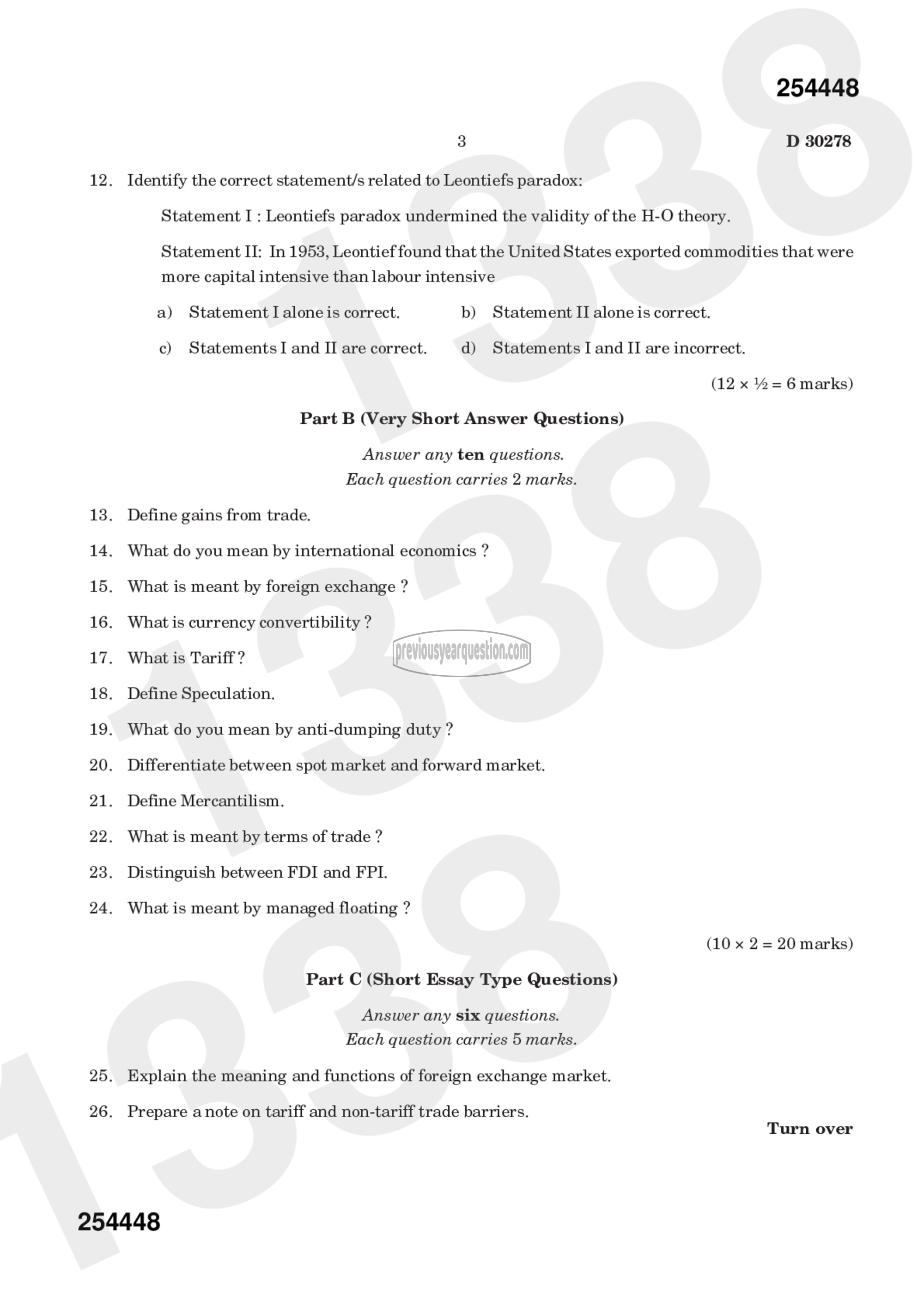 Question Paper - Mathematical Economics-3