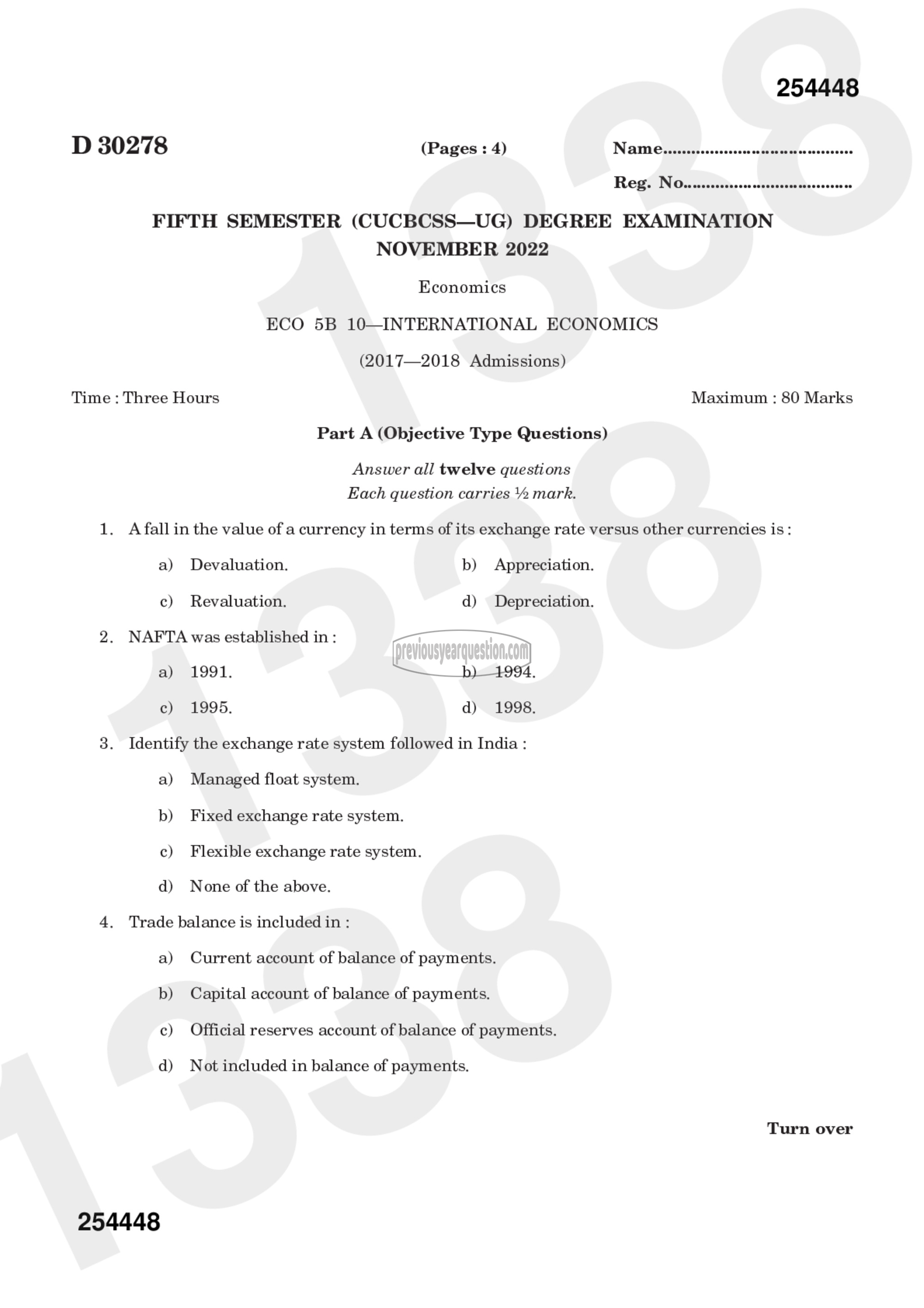 Question Paper - Mathematical Economics-1