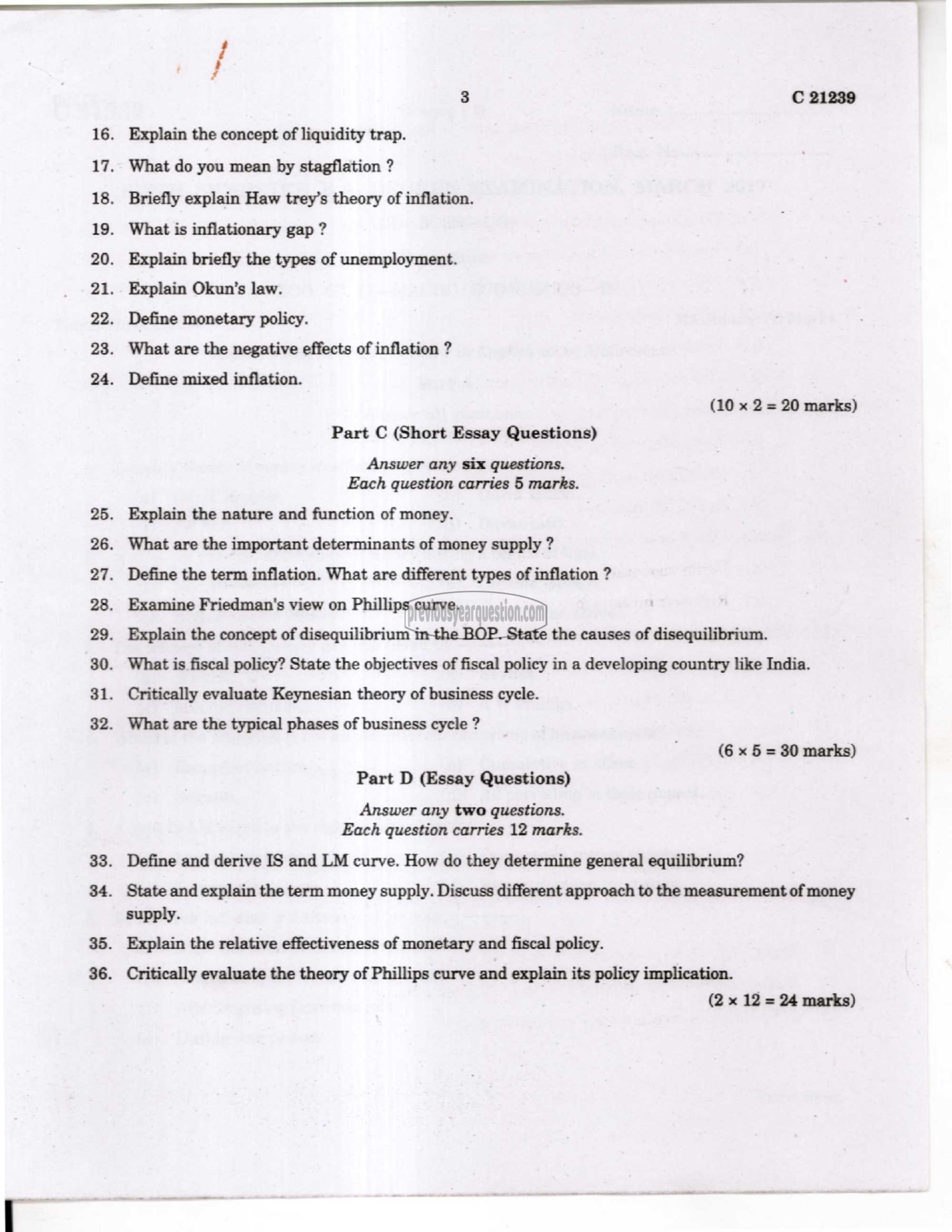 Question Paper - Financial Economics-3