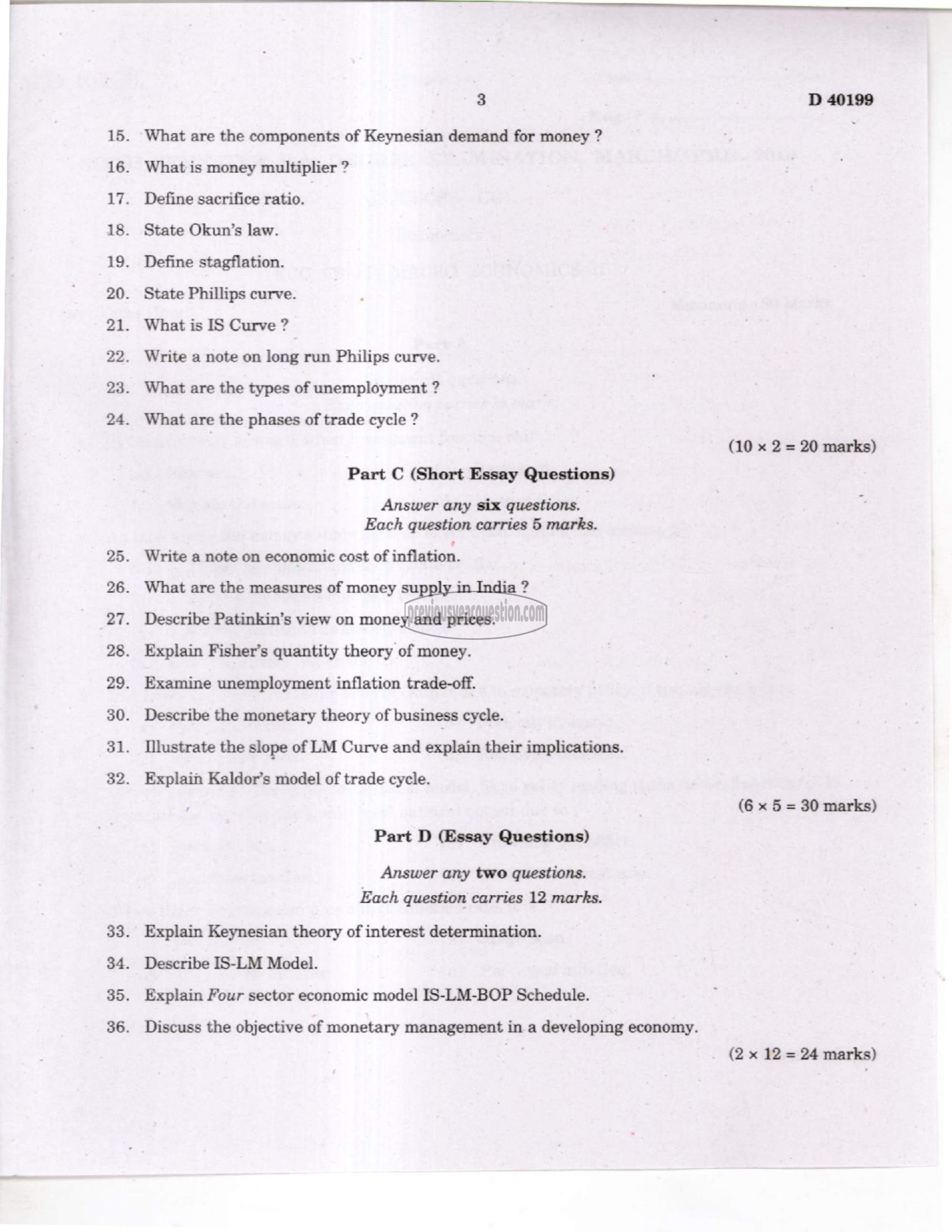 Question Paper - Financial Economics-3