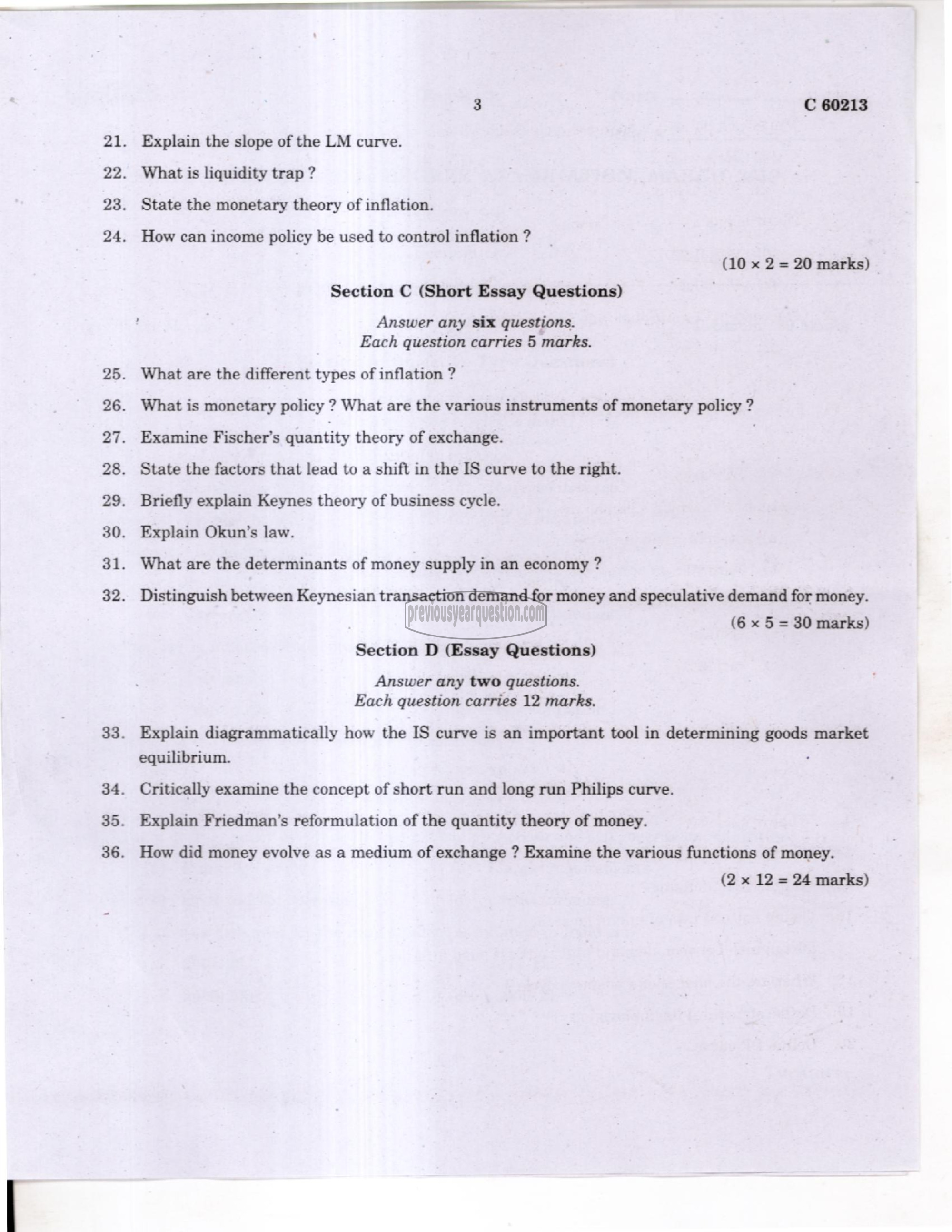 Question Paper - Financial Economics-3