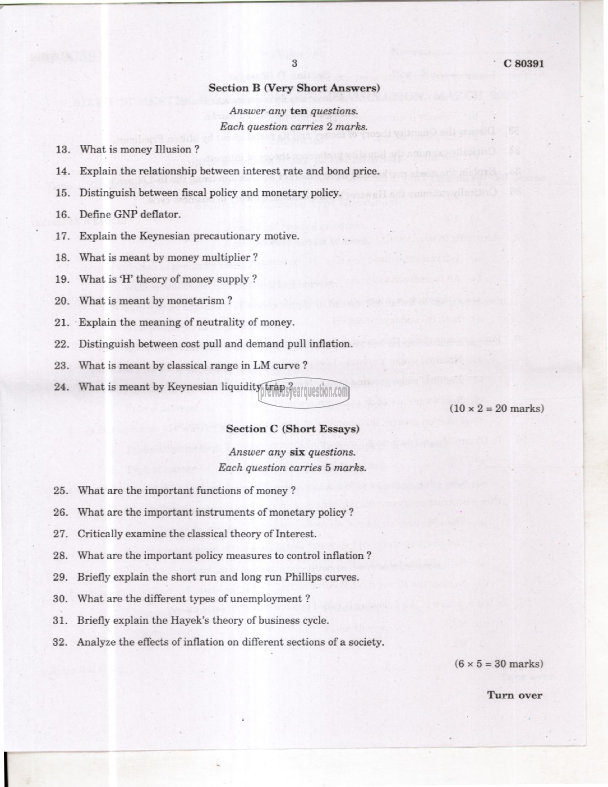 Question Paper - Financial Economics-3