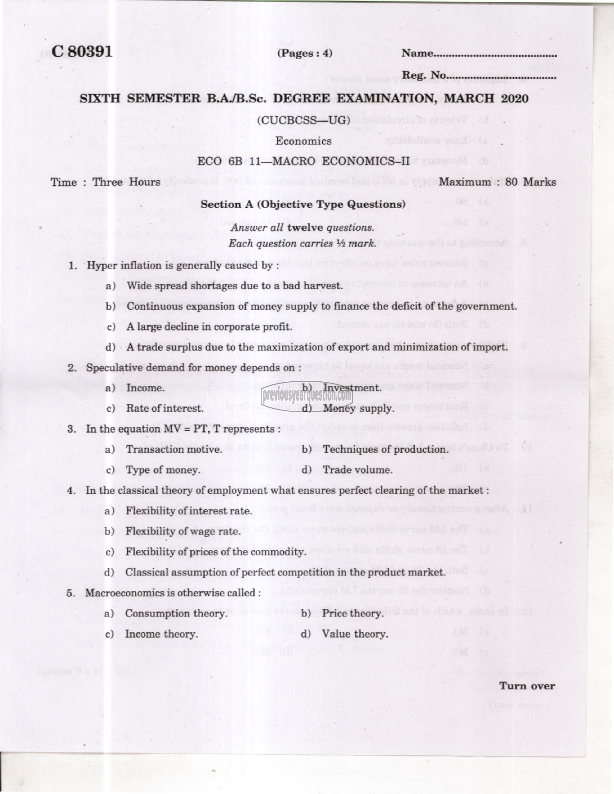 Question Paper - Financial Economics-1