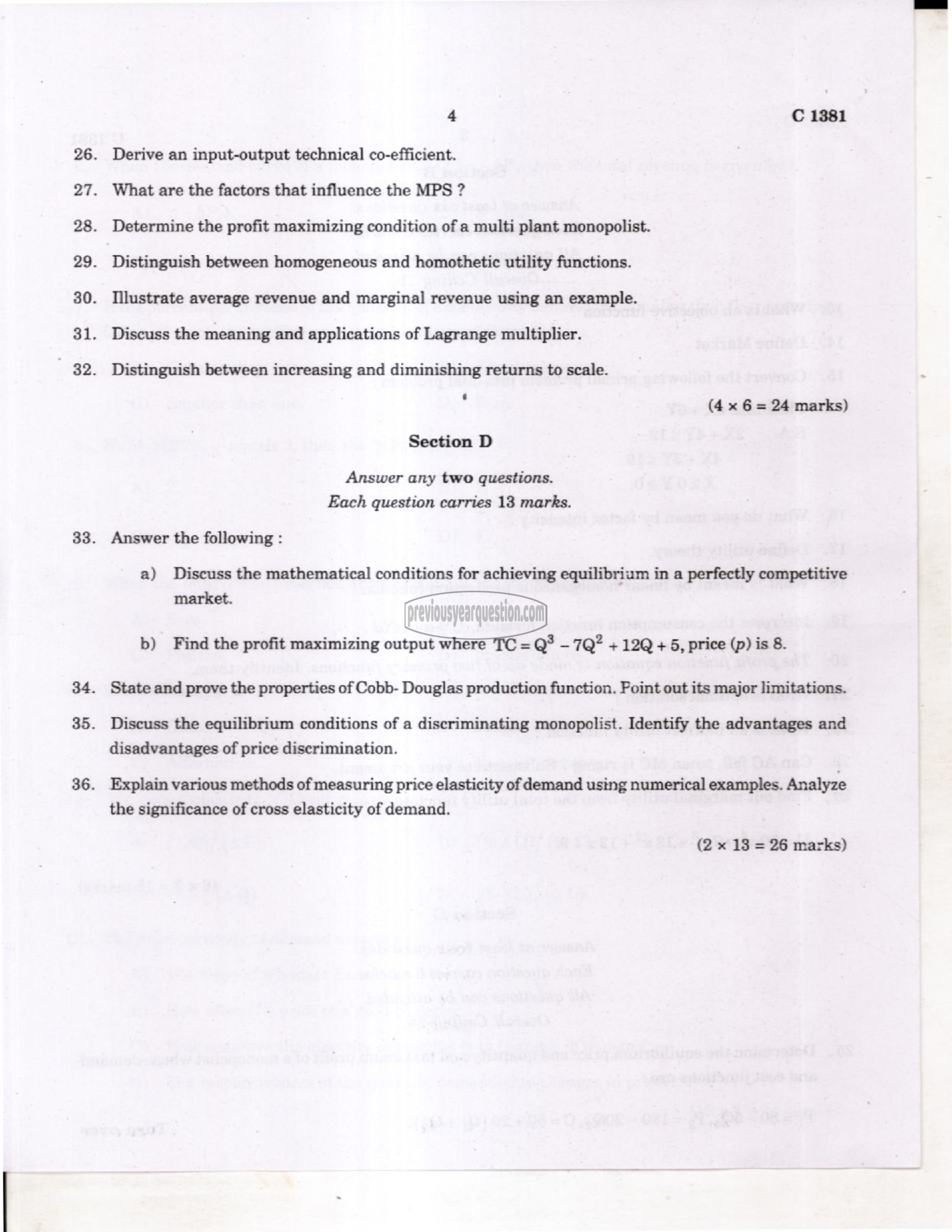 Question Paper - International Economics-4