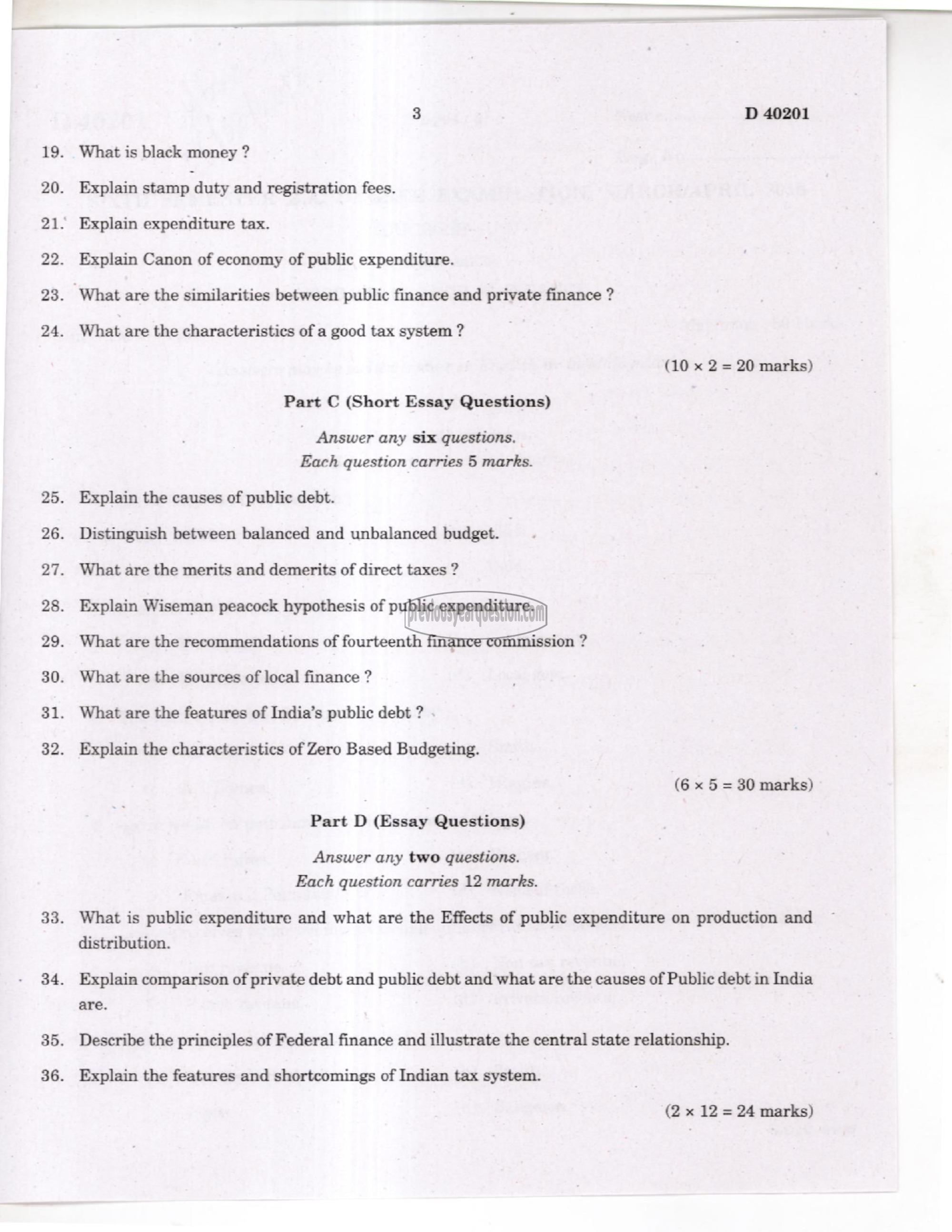 Question Paper - Development of Economic Thought-3