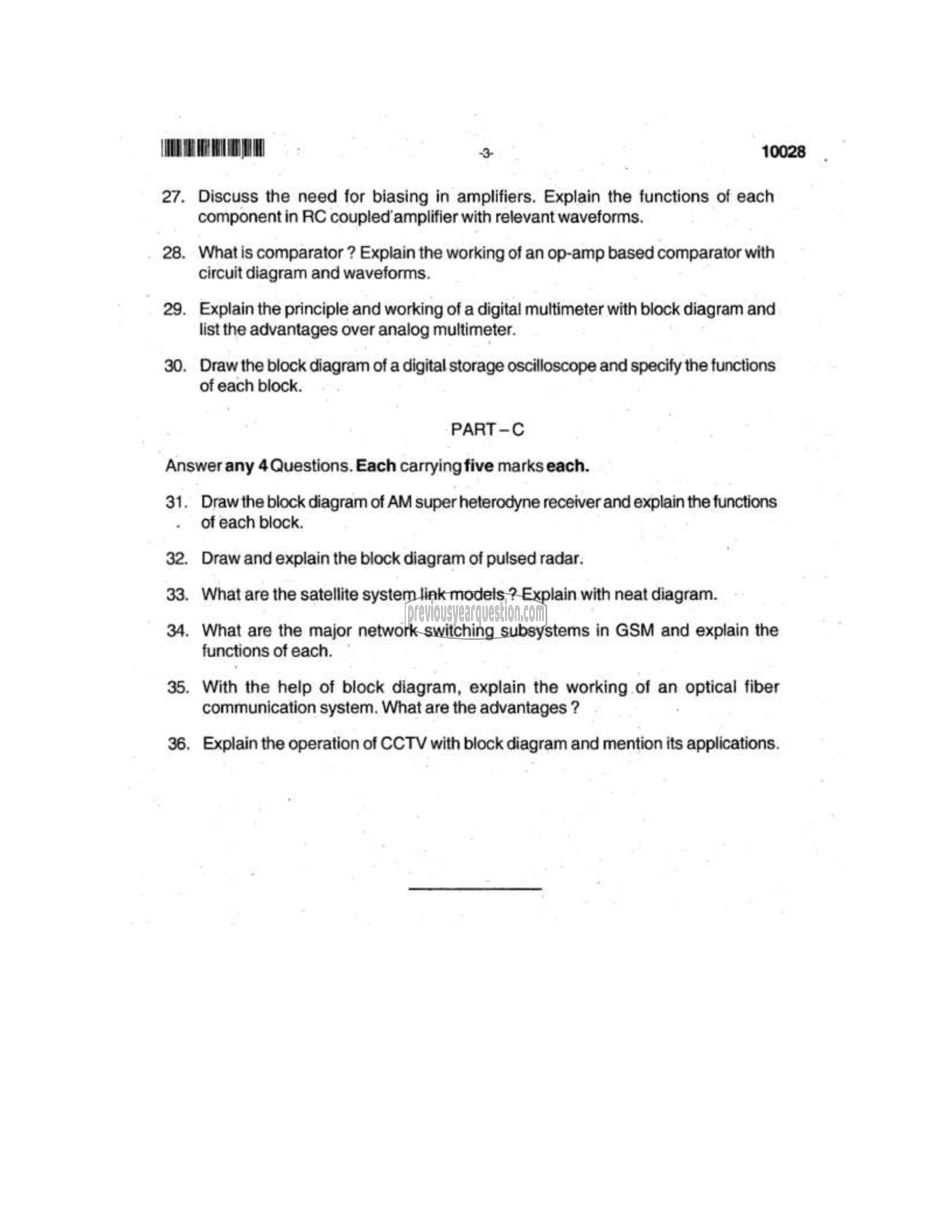 Question Paper - BASICS OF ELECTRONICS ENGINEERING-3