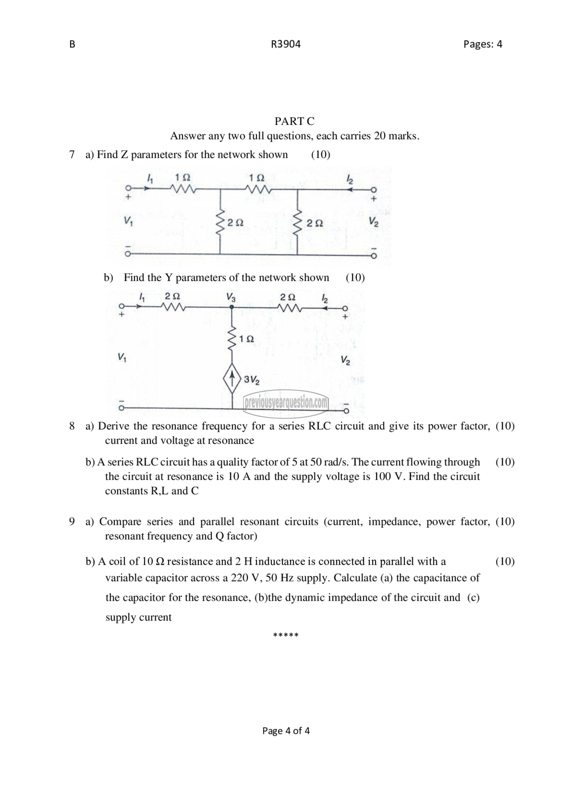 Question Paper - Network Theory-4