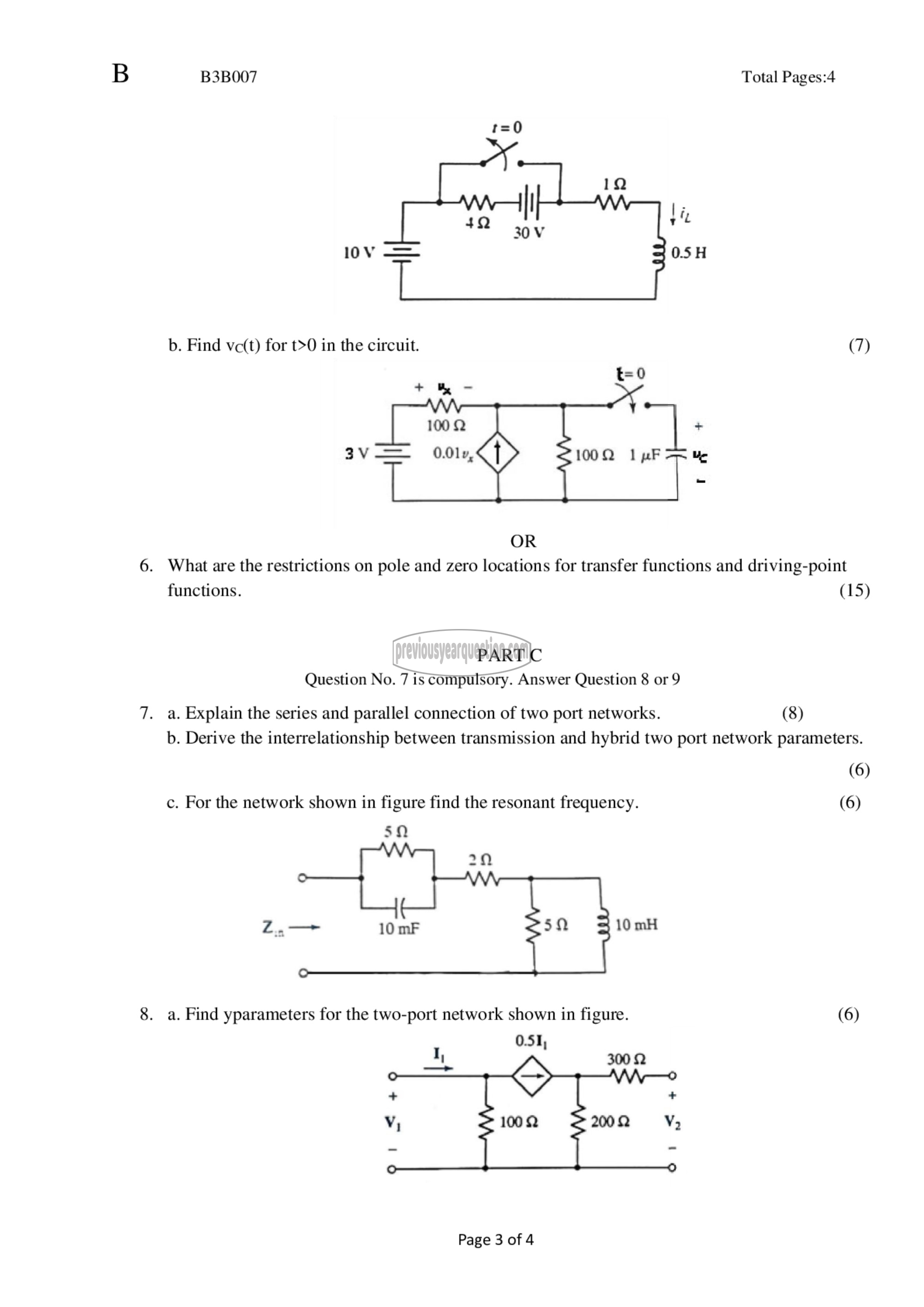 Question Paper - Network Theory-3