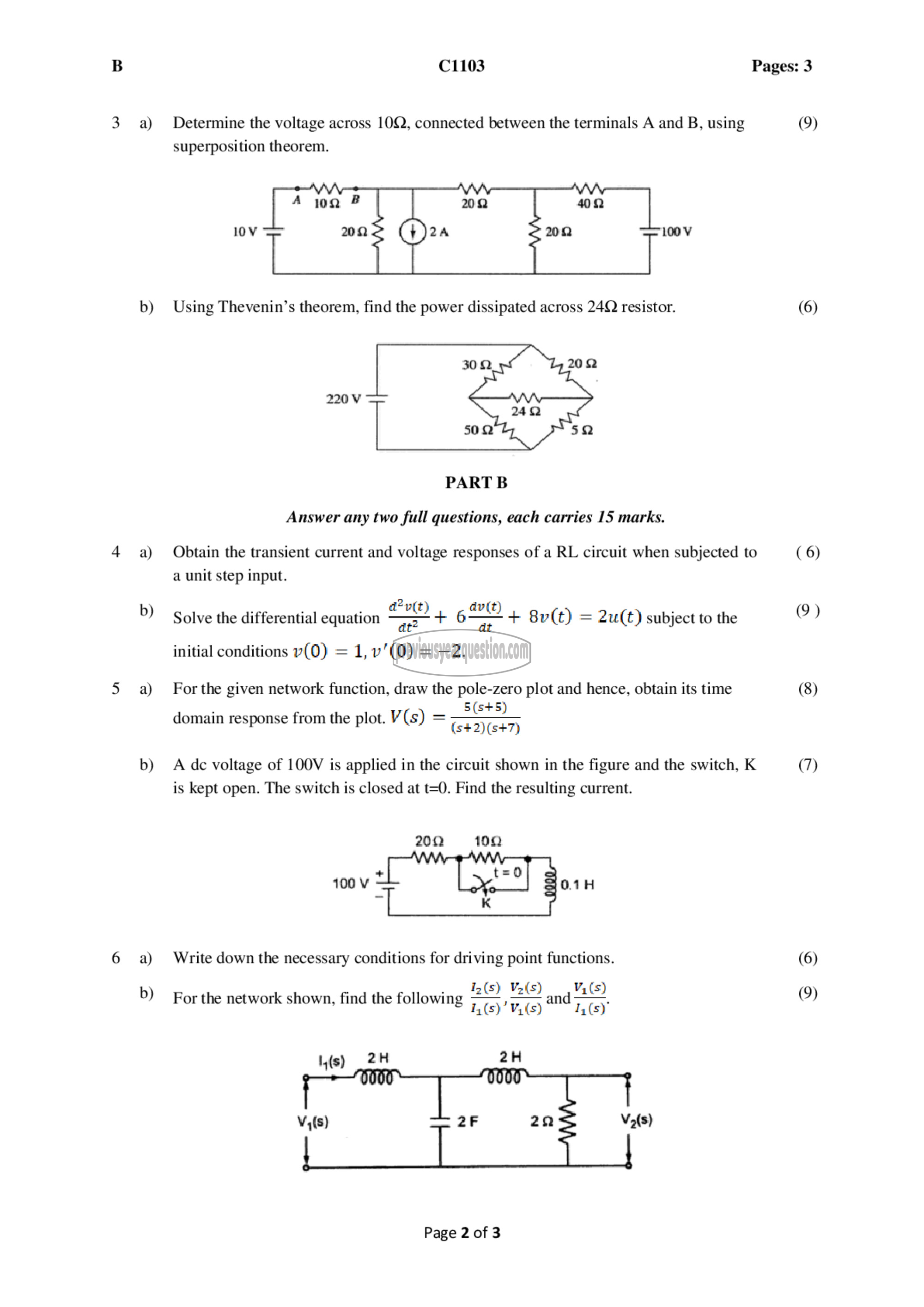 Question Paper - Network Theory-2