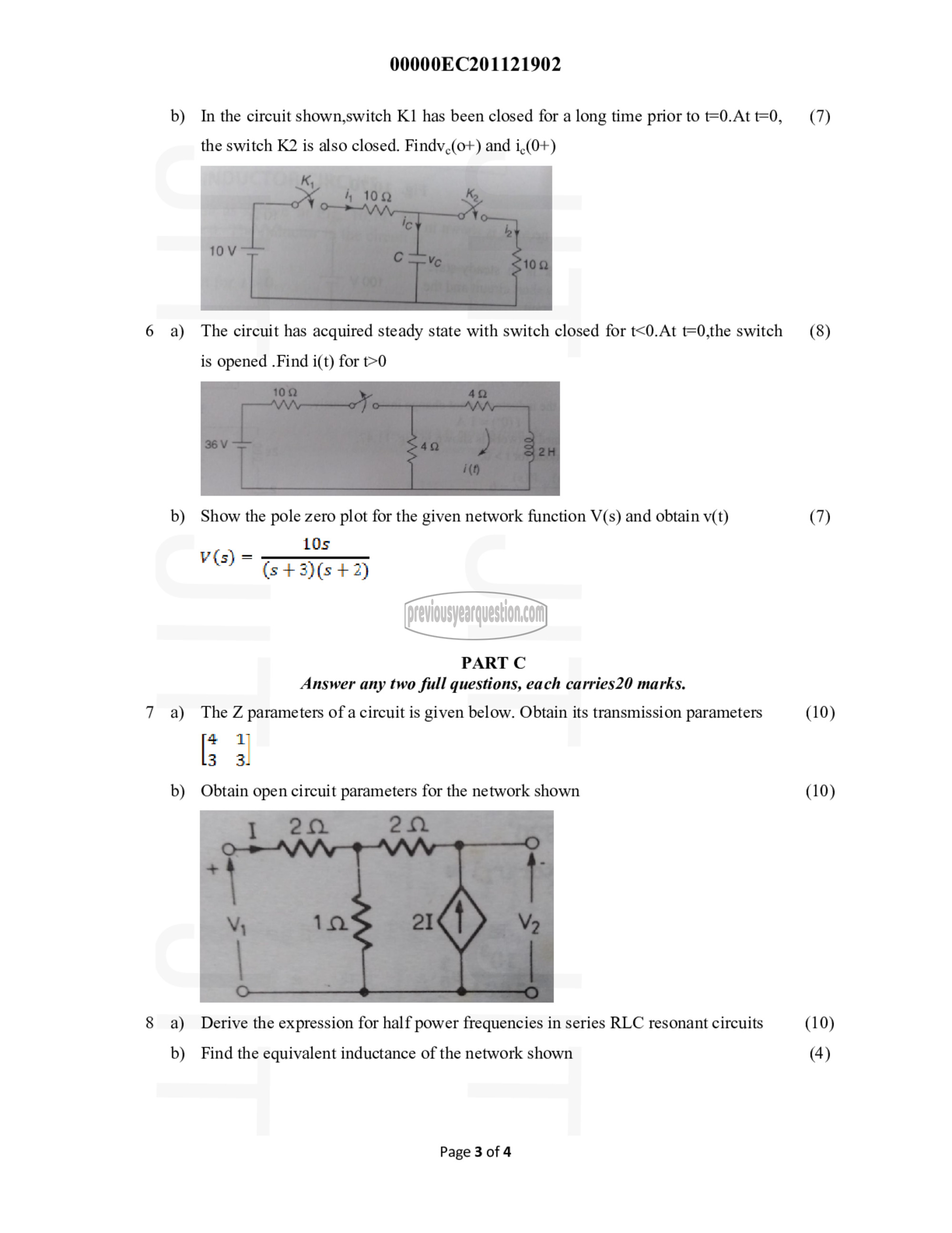 Question Paper - Network Theory-3