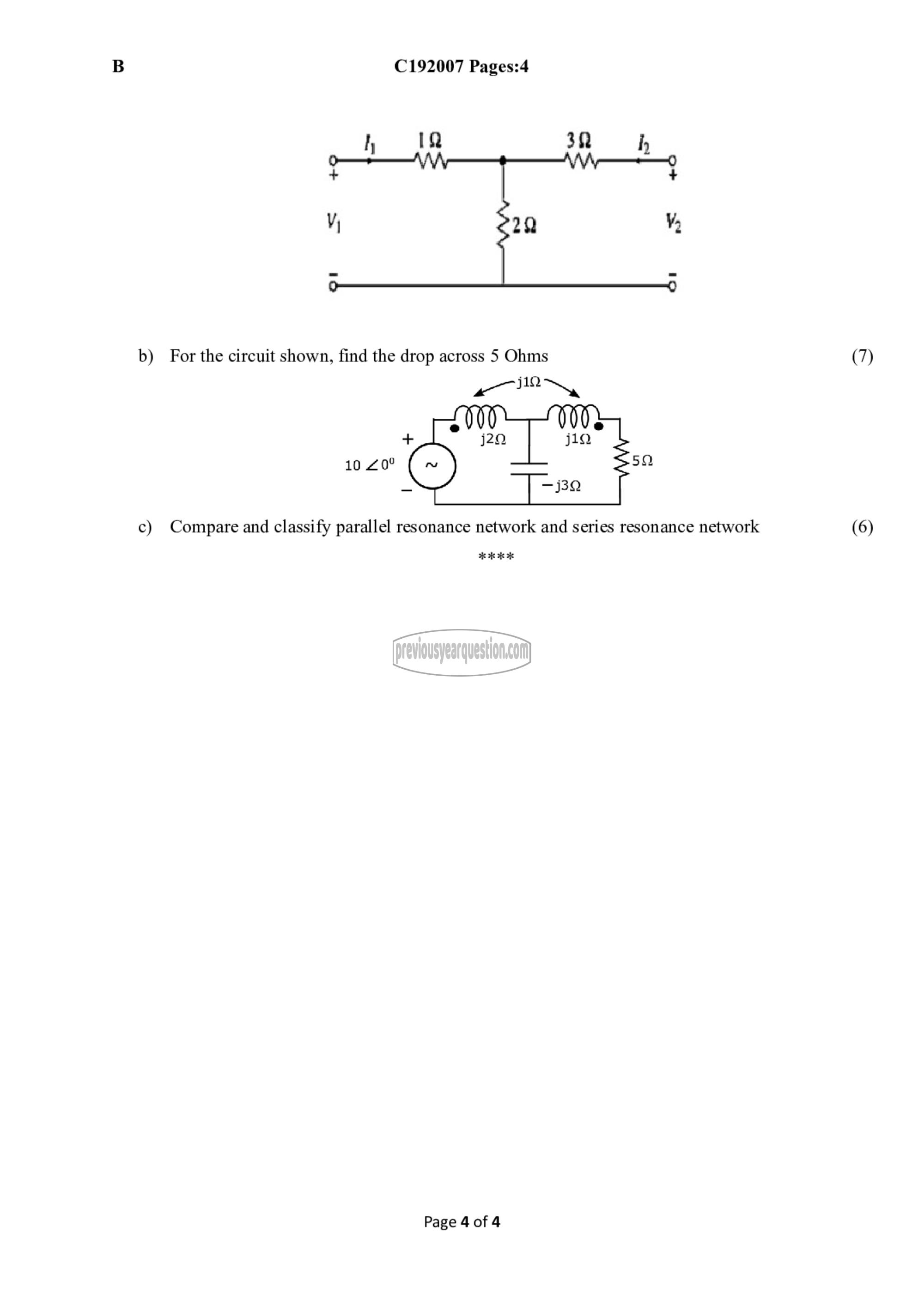 Question Paper - Network Theory-4