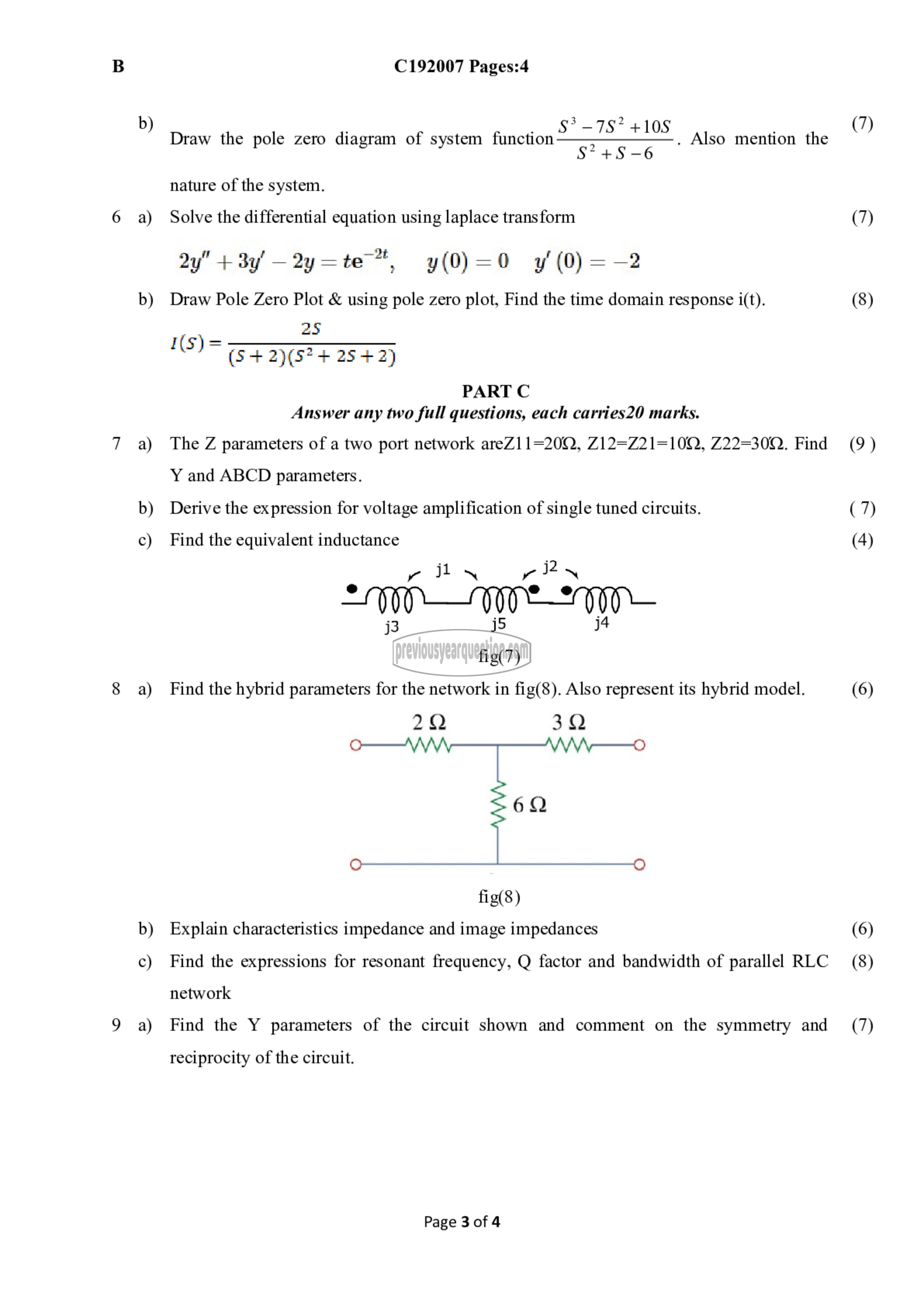 Question Paper - Network Theory-3