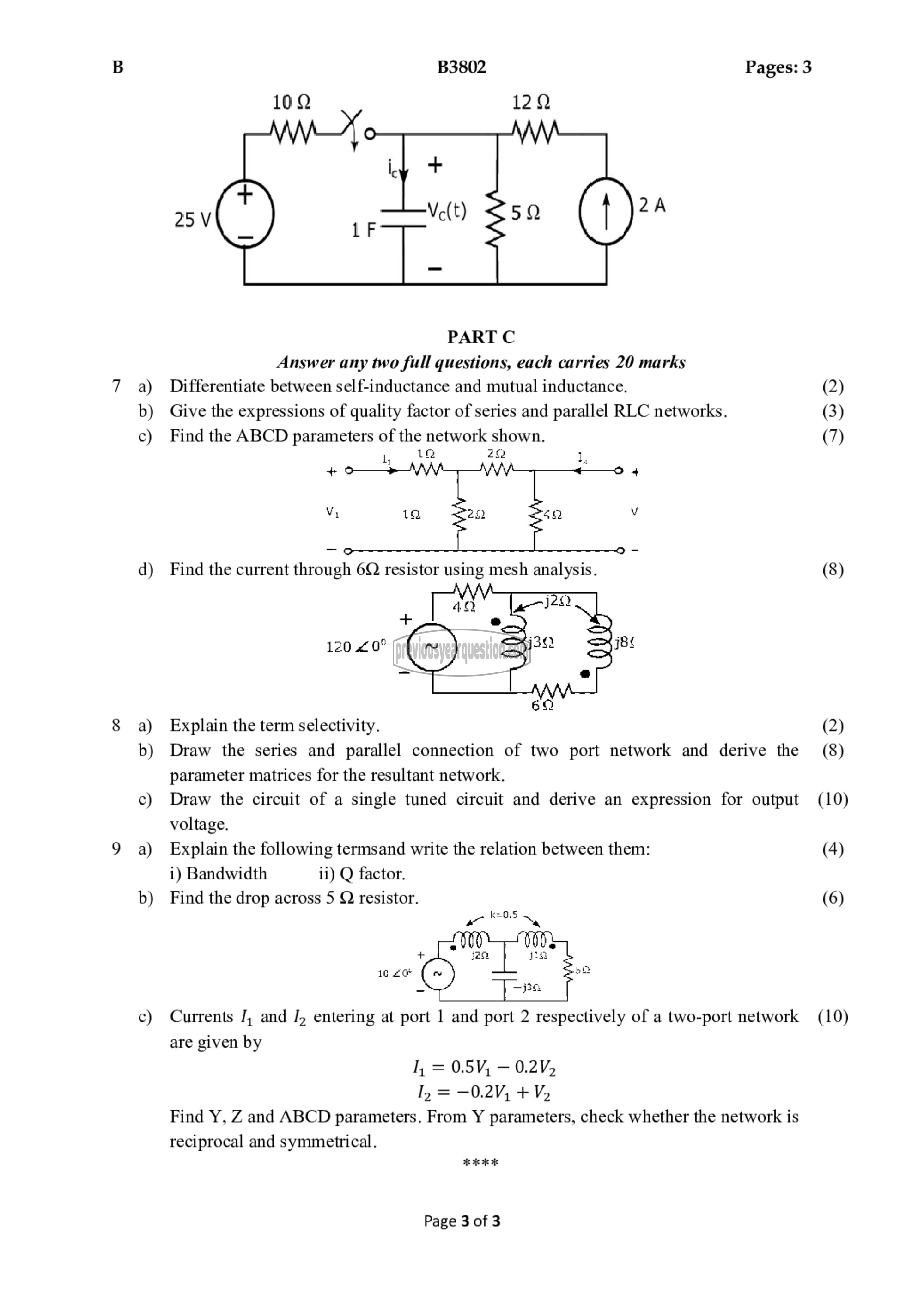 Question Paper - Network Theory-3