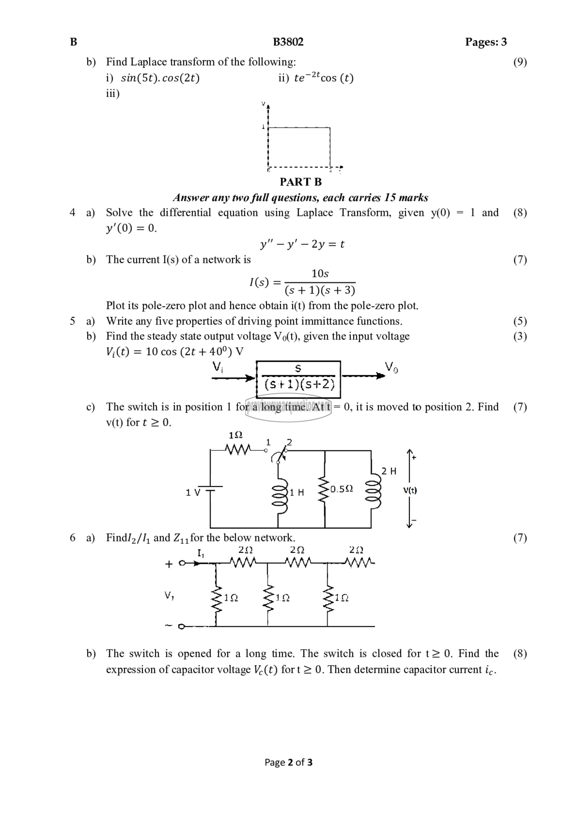 Question Paper - Network Theory-2