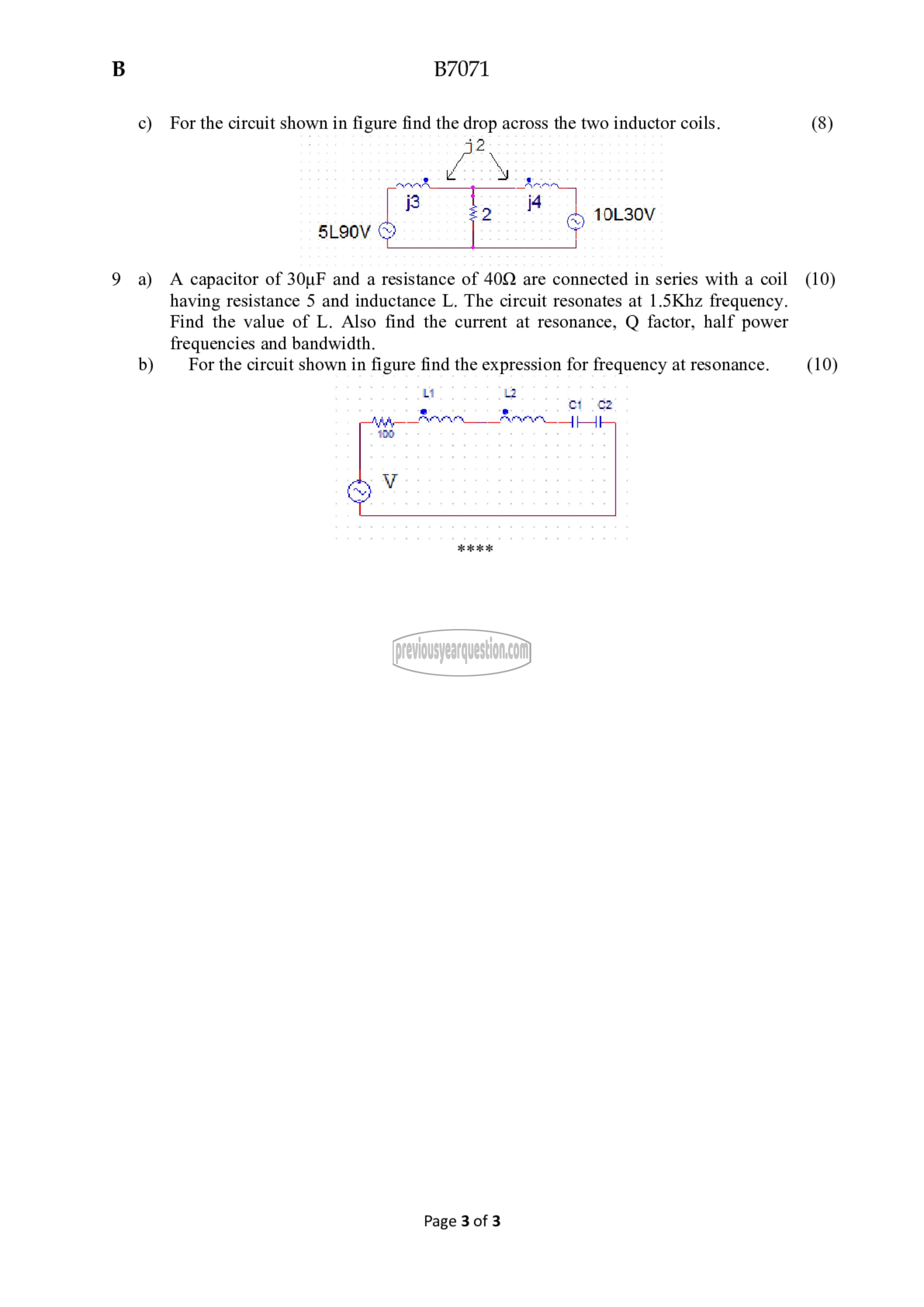 Question Paper - Network Theory-3