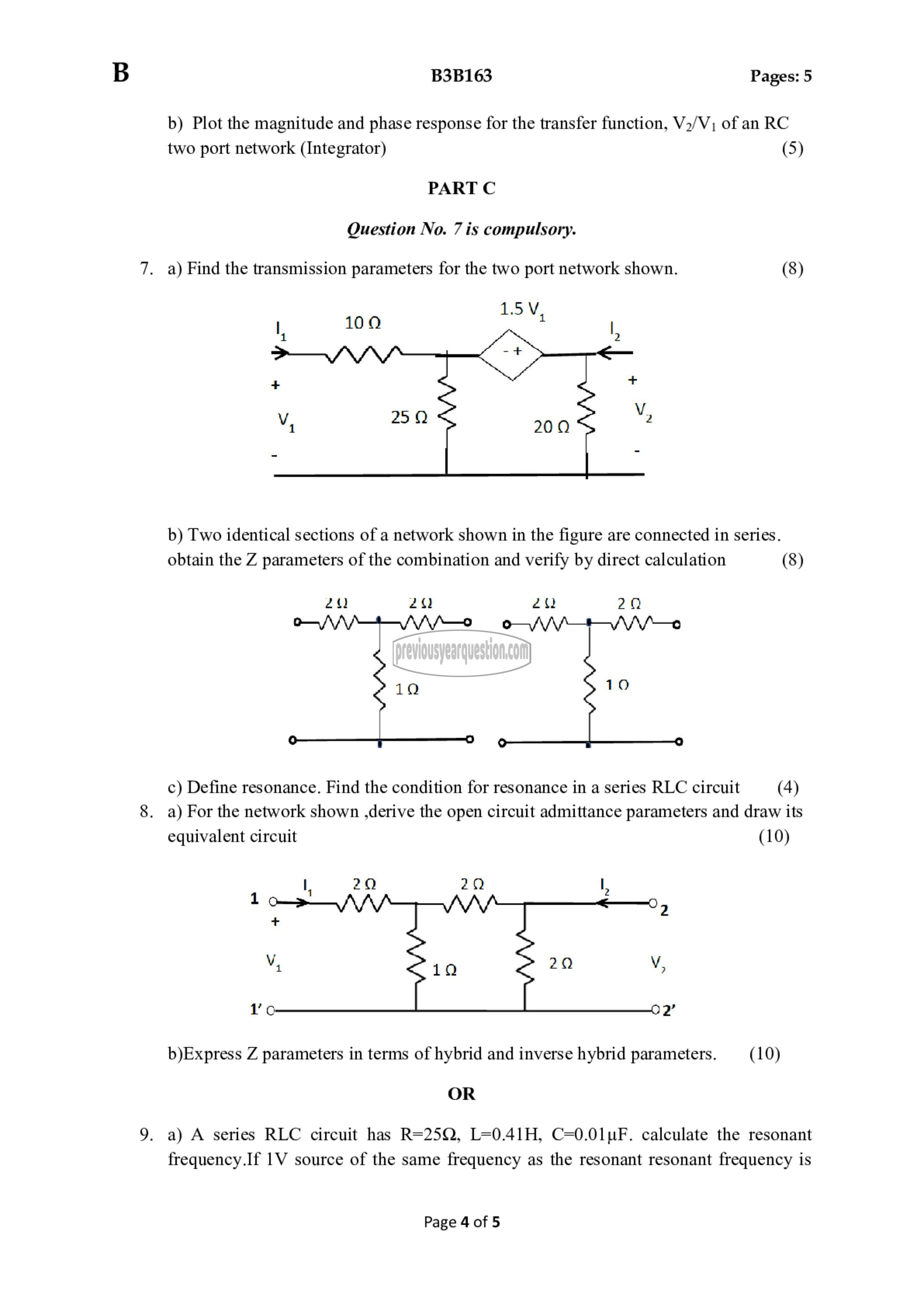 Question Paper - Network Theory-4