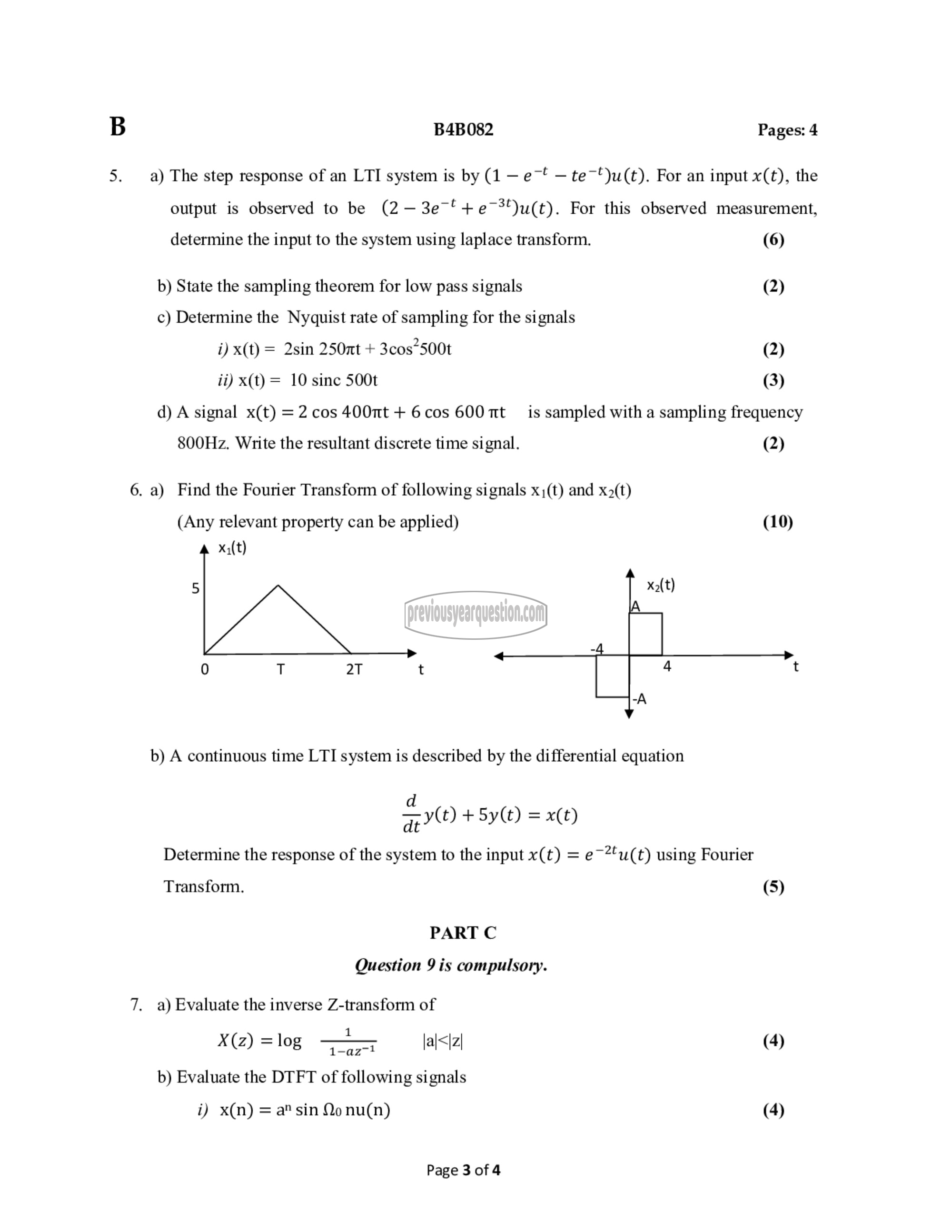 Question Paper - Signals & Systems-3