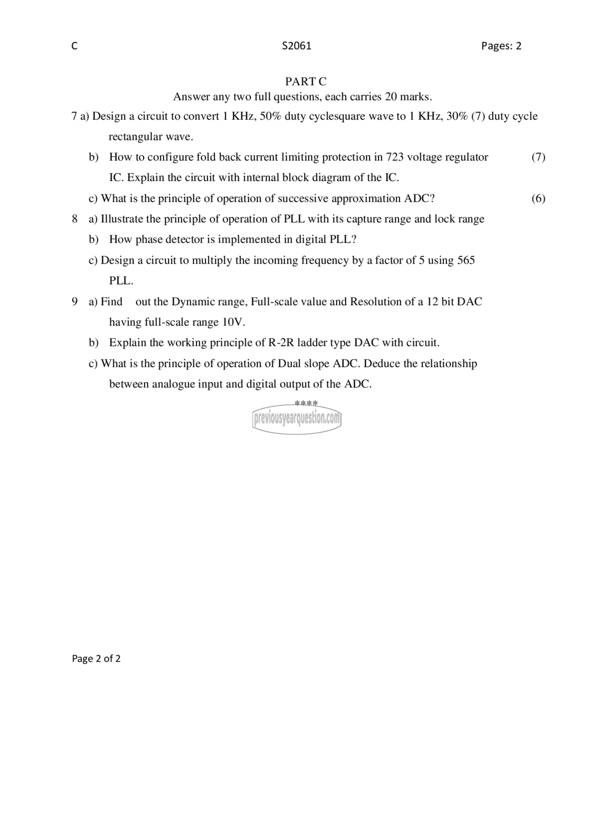 Question Paper - Analog Integrated Circuits-2